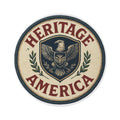 Heritage America Ventage Crest Round Rug | Americana patriotic floor mat