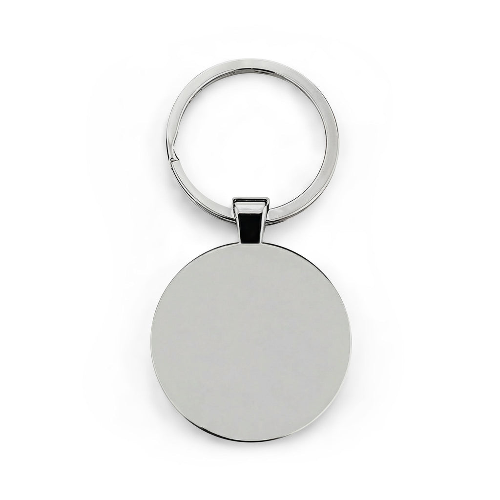 Original Logo Round Stainless Steel Keychain