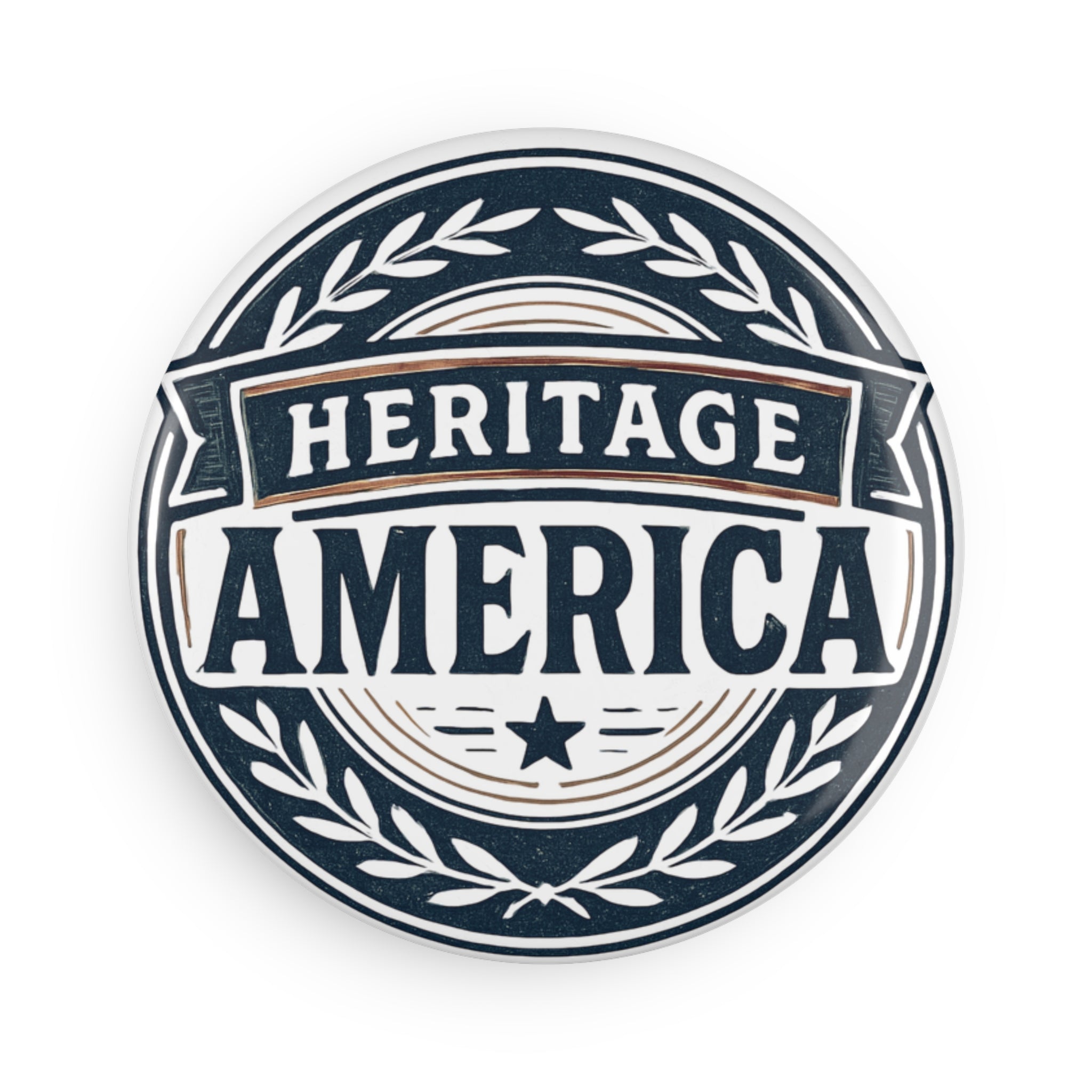 Heritage America Logo Button Magnet, Round (1 & 10 pcs)