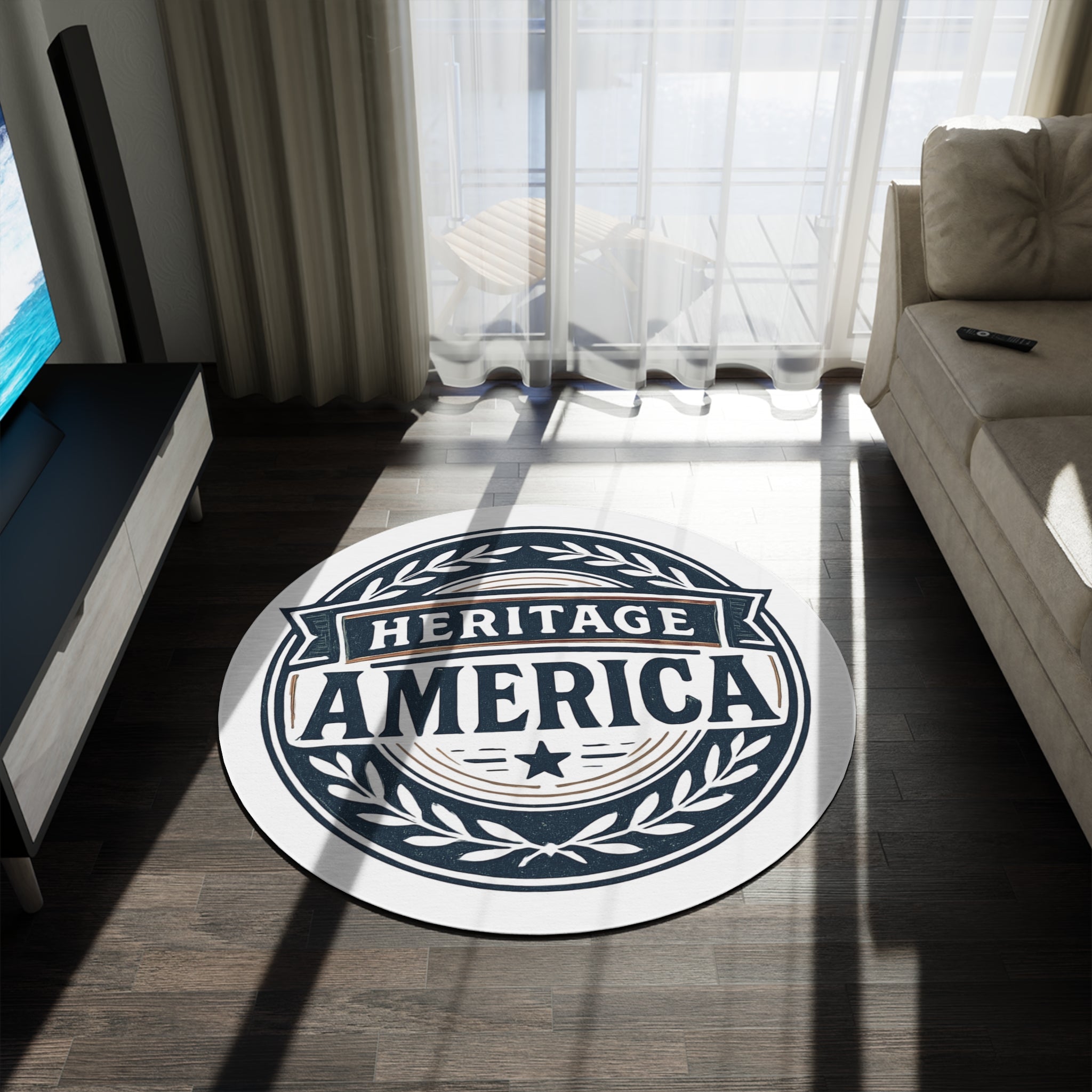 Heritage America Round Rug
