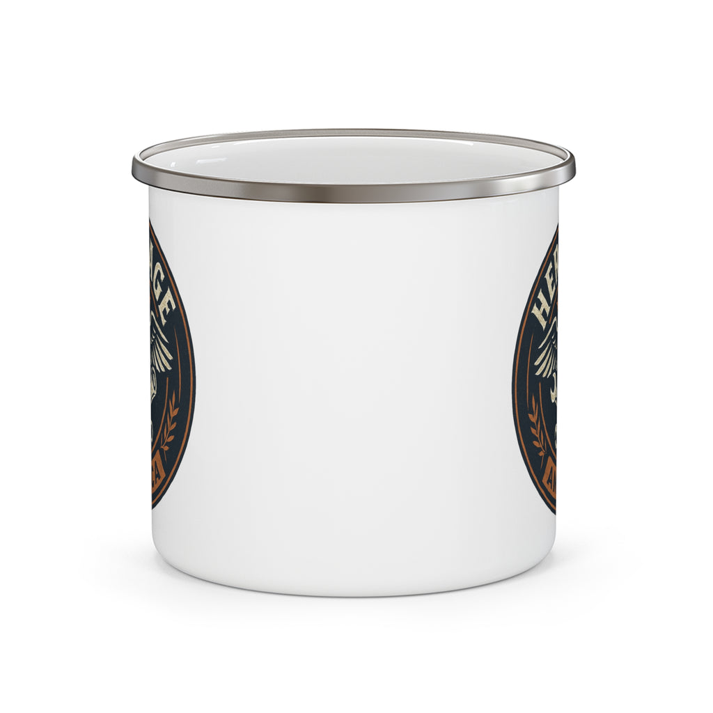 Garage Eagle Enamel Camping Mug