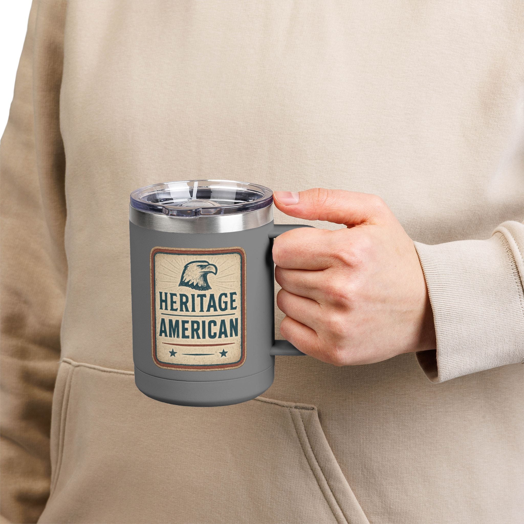Heritage American Eagle Short Tumbler | 15oz Travel Mug