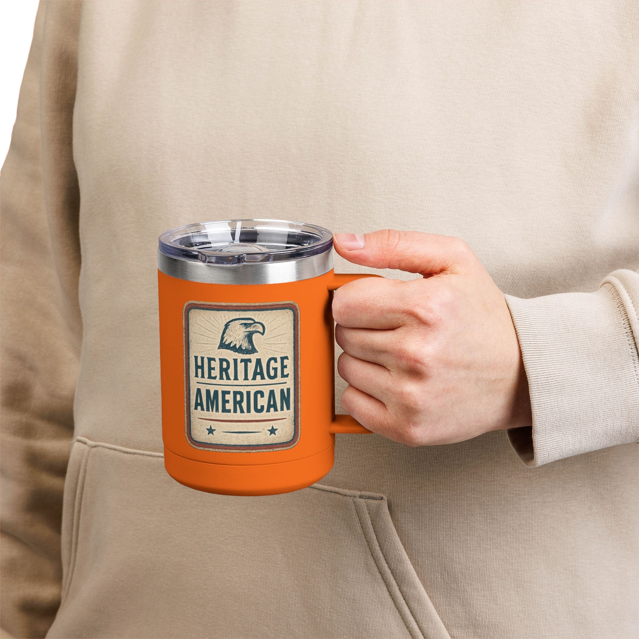 Heritage American Eagle Short Tumbler | 15oz Travel Mug