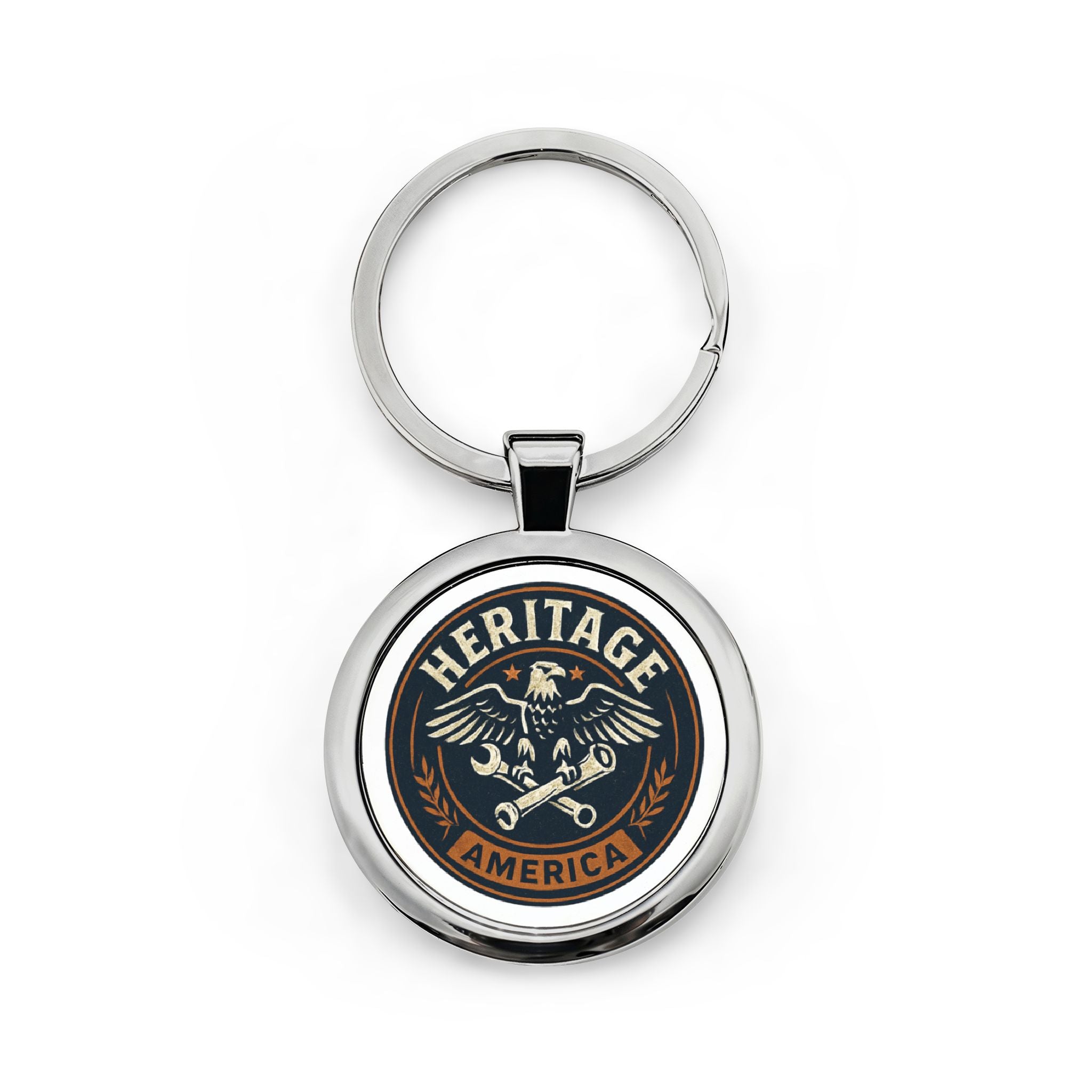 Garage Eagle Logo Stainless Steel Keychain