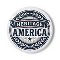 Heritage America White Ceramic Coaster