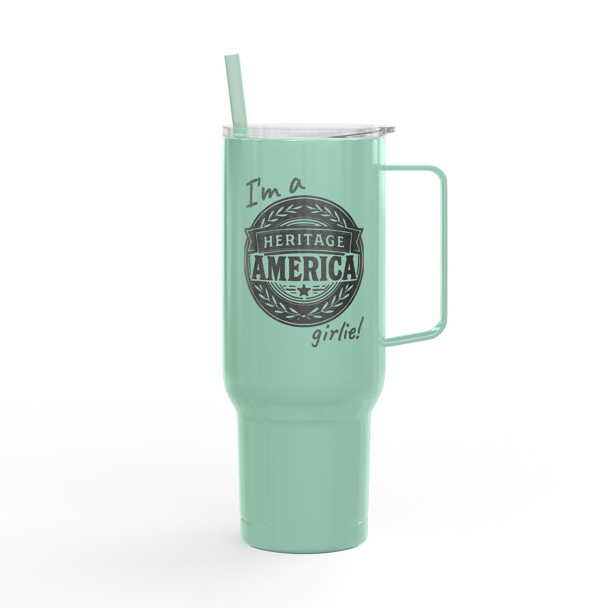 Heritage America girlie Mug | 40oz Insulated Engraved Tumbler with Lid