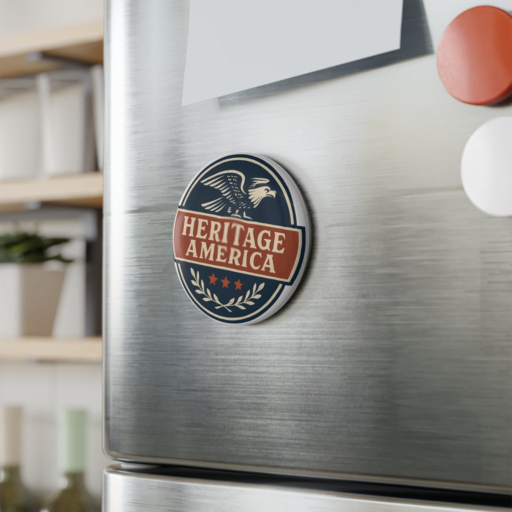 Original Logo Button Magnet, Round (1 & 10 pcs)