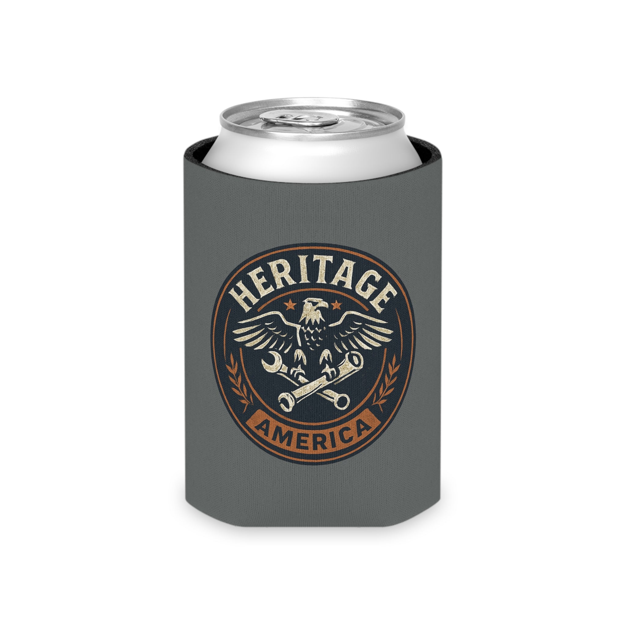 Garage Eagle Can Cooler - Gray