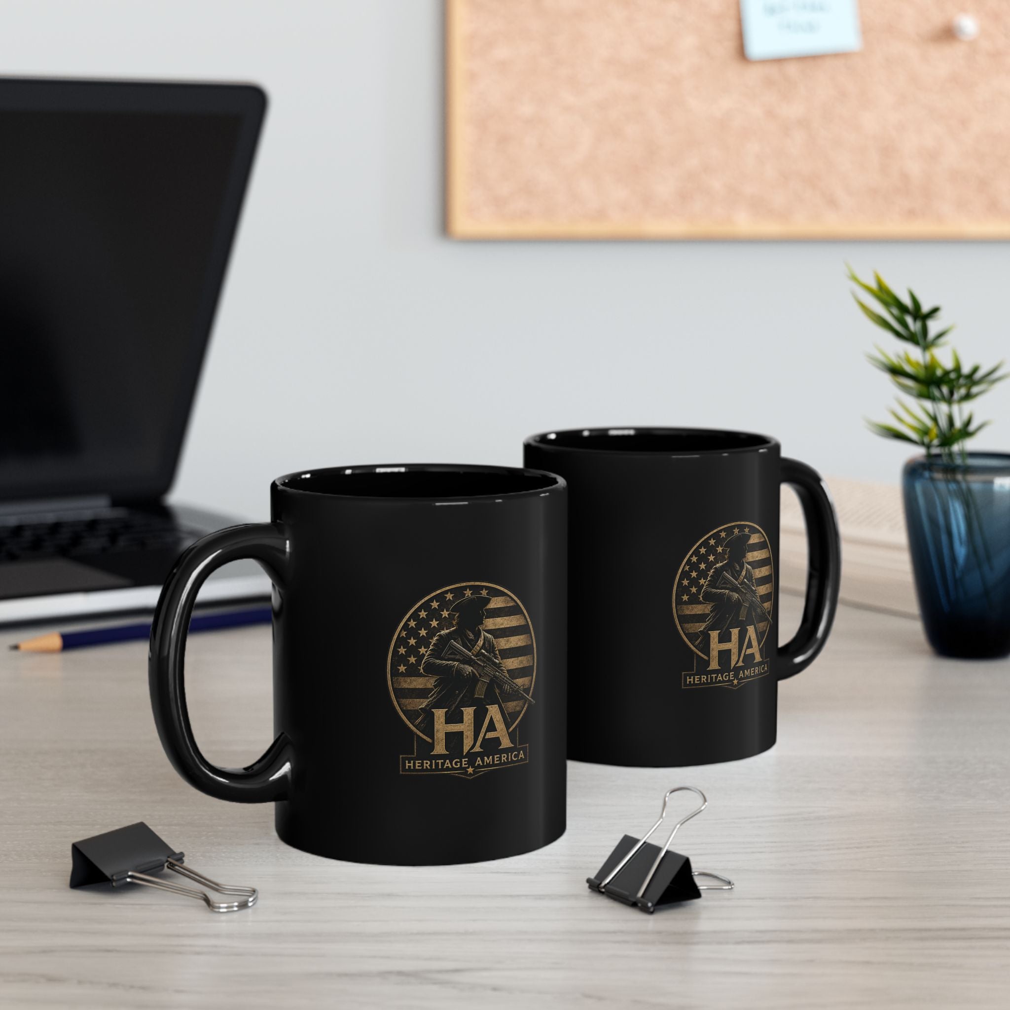 Minute Man Black Mug – Patriotic 11oz/15oz Coffee Cup