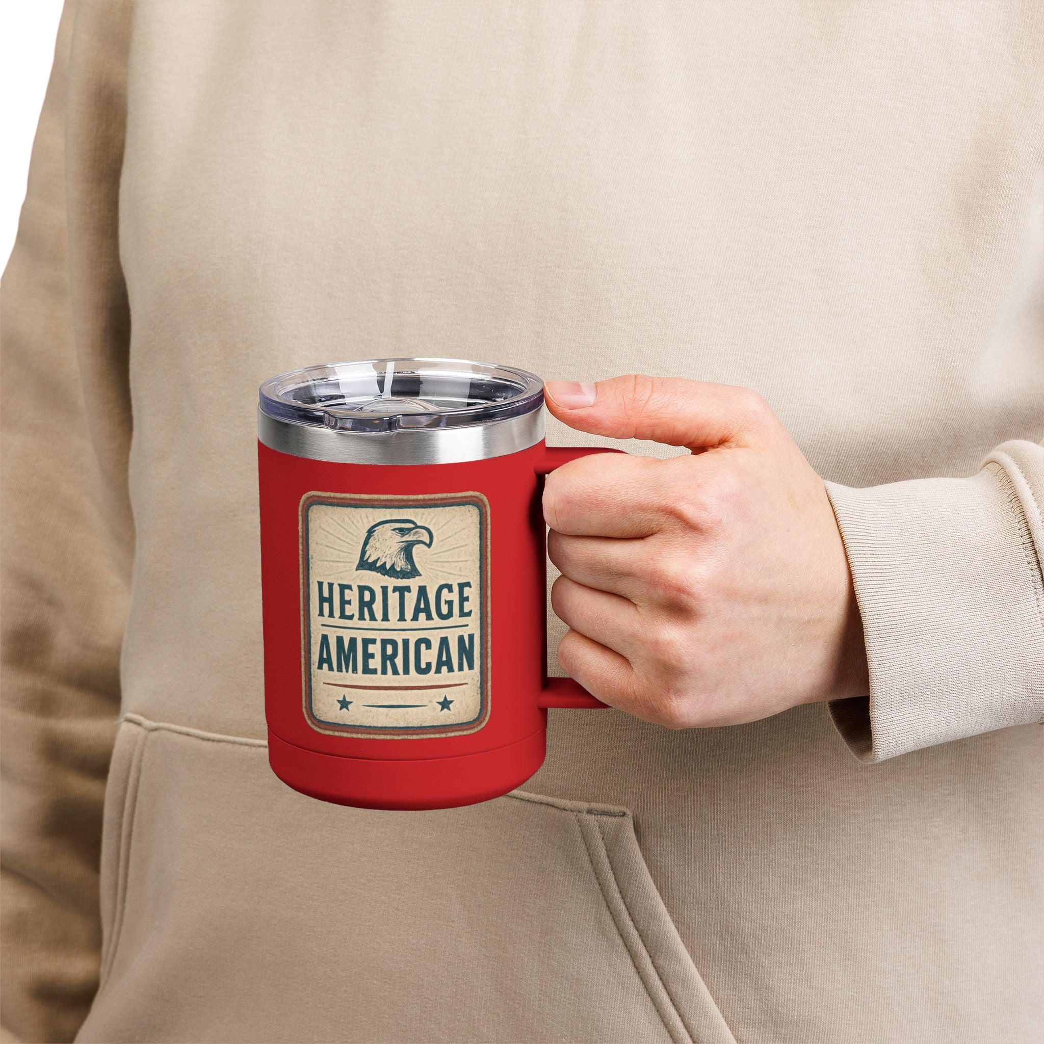 Heritage American Eagle Short Tumbler | 15oz Travel Mug