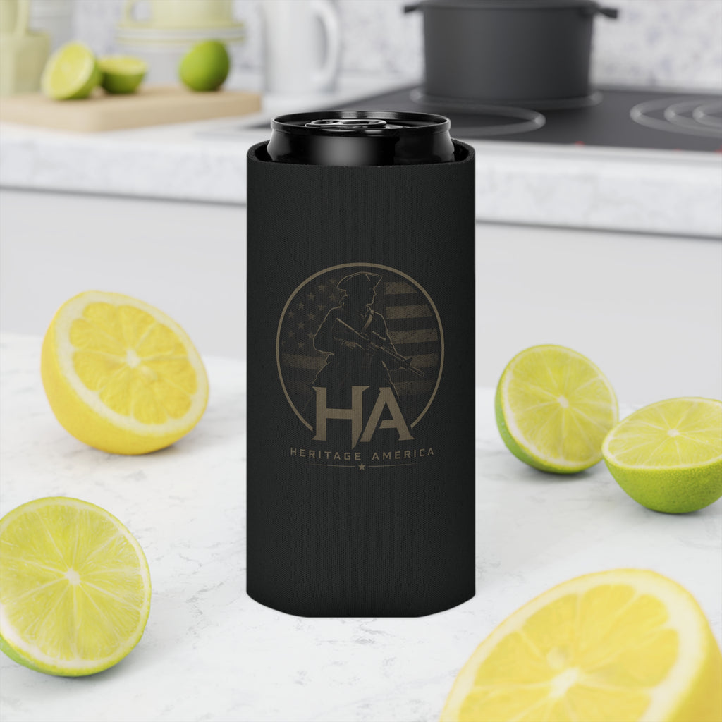 Heritage America Eagle Wrenches Can Cooler | Patriotic Vintage Badge