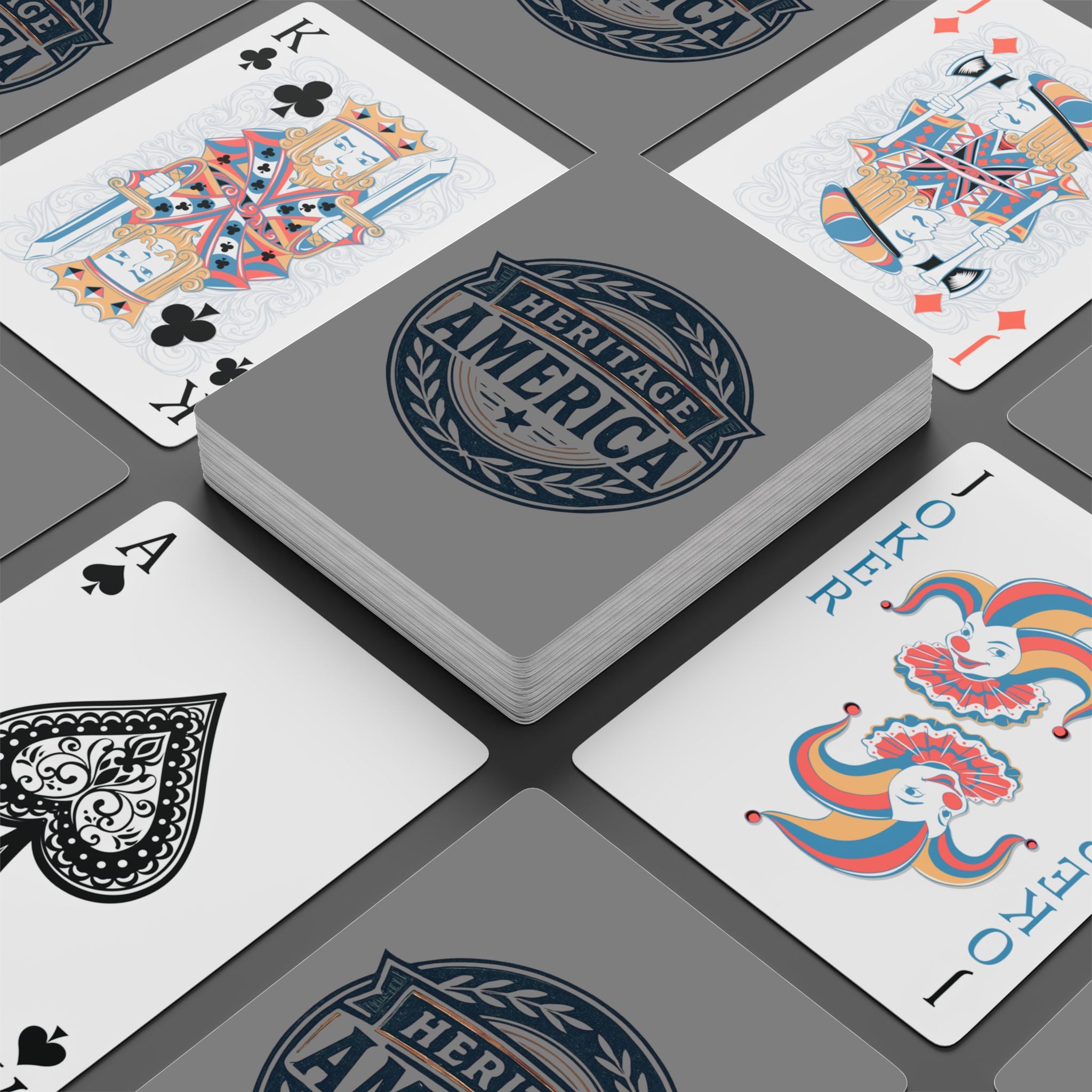 Heritage America Logo Playing Cards | Distressed Patriotic Deck