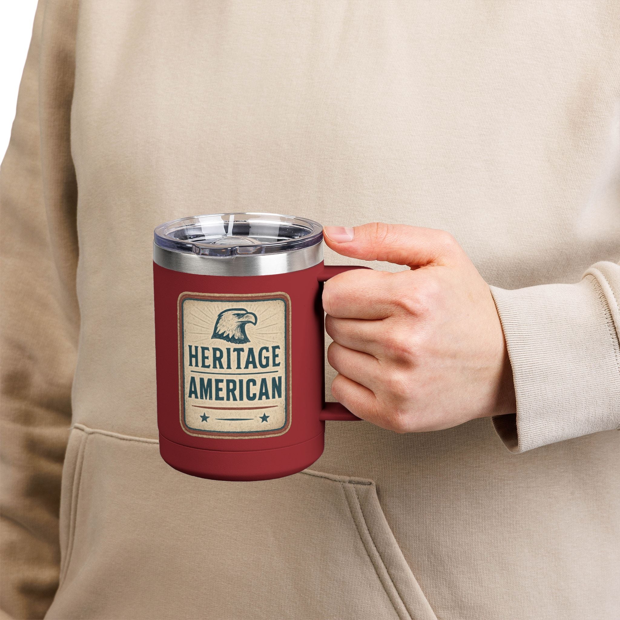 Heritage American Eagle Short Tumbler | 15oz Travel Mug