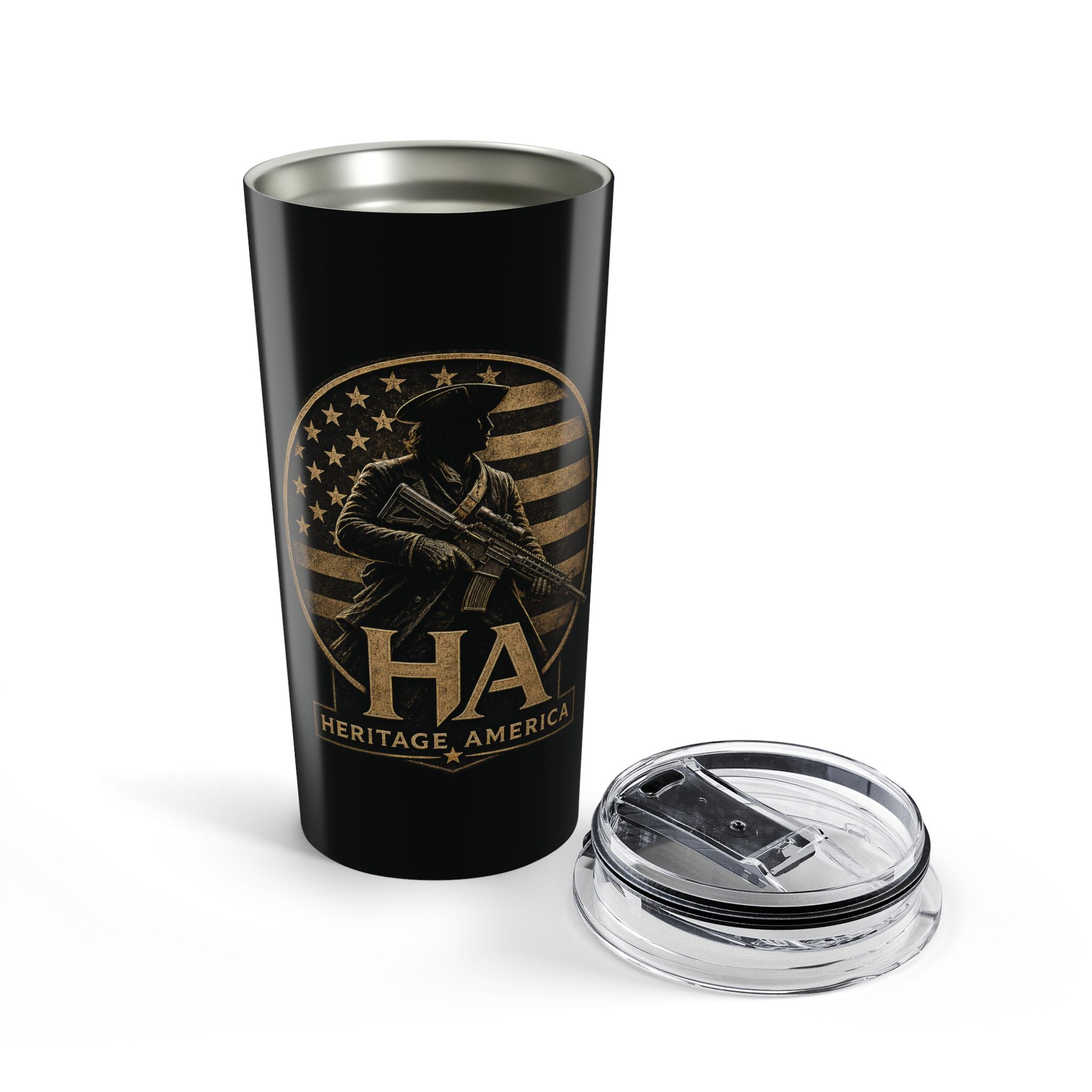 Black Minute Man 20oz Tumbler