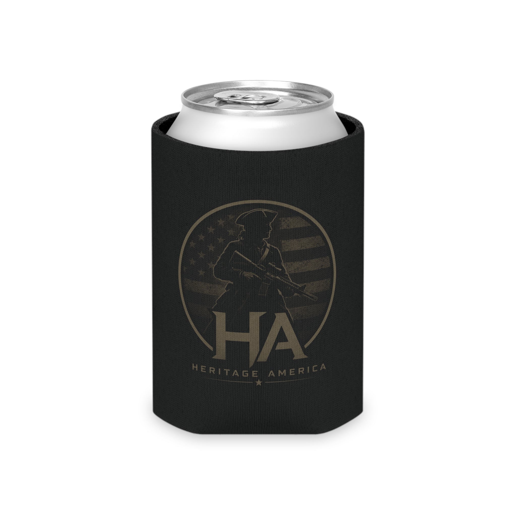 Heritage America Eagle Wrenches Can Cooler | Patriotic Vintage Badge
