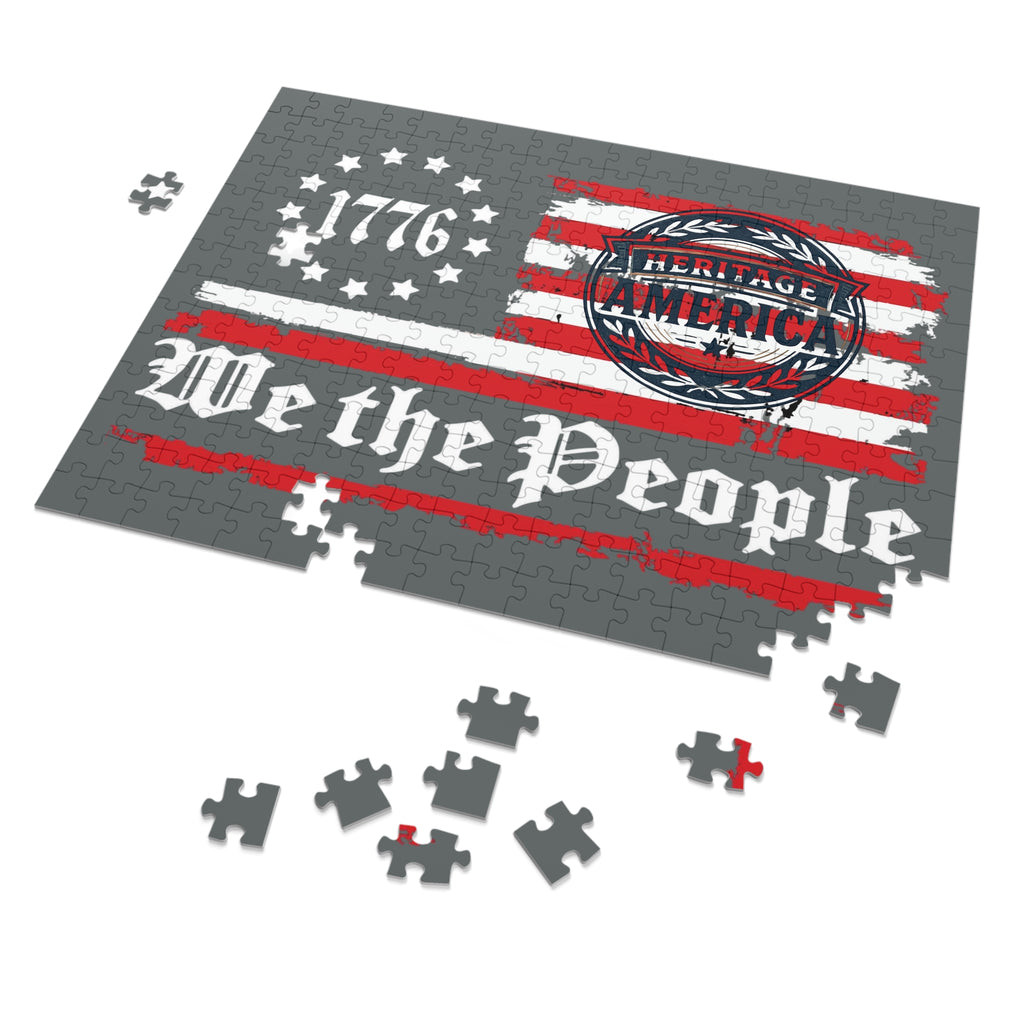 We the People Flag and Heritage America Logo Puzzle