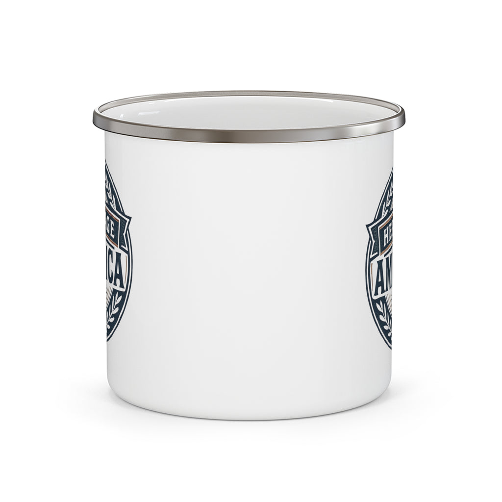 Heritage America Logo Enamel Camping Mug