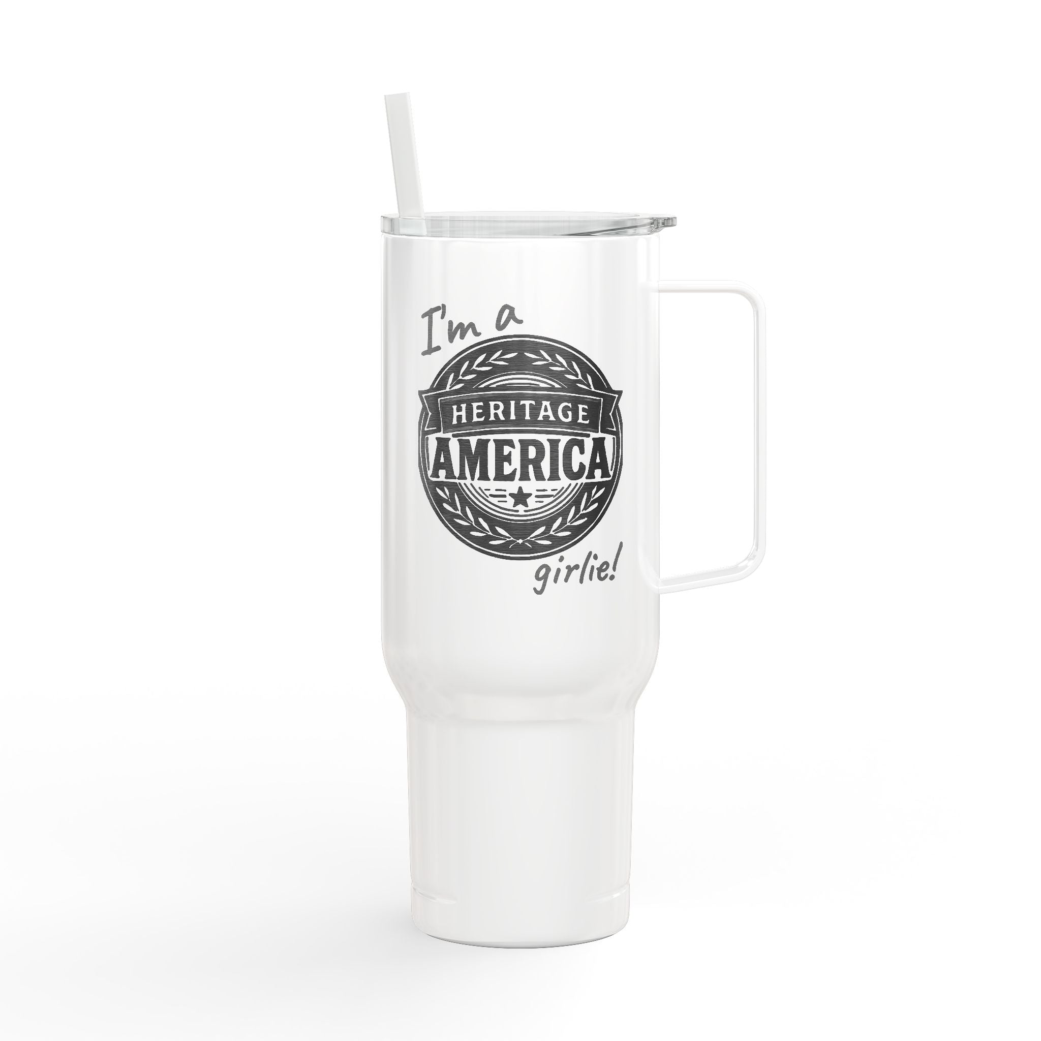 Heritage America girlie Mug | 40oz Insulated Engraved Tumbler with Lid