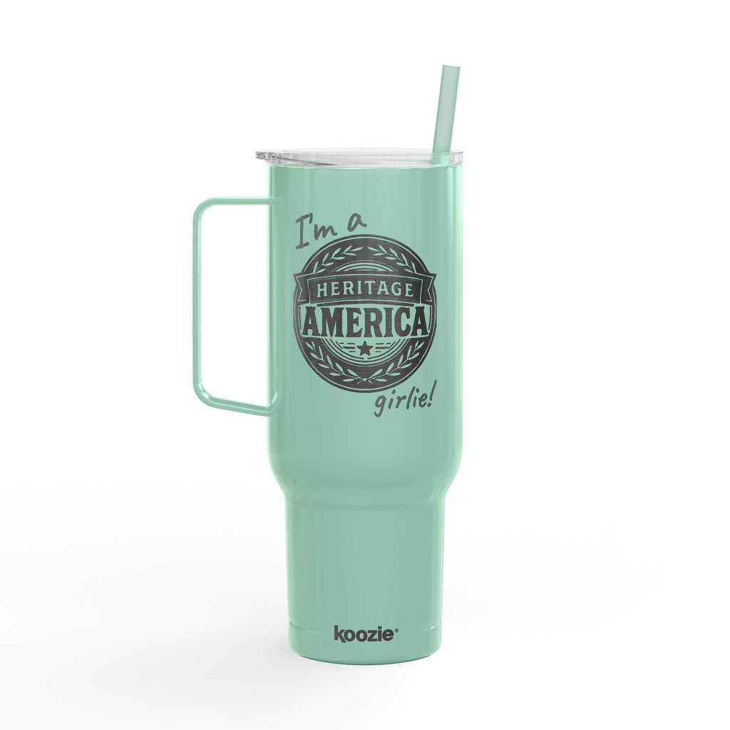 Heritage America girlie Mug | 40oz Insulated Engraved Tumbler with Lid