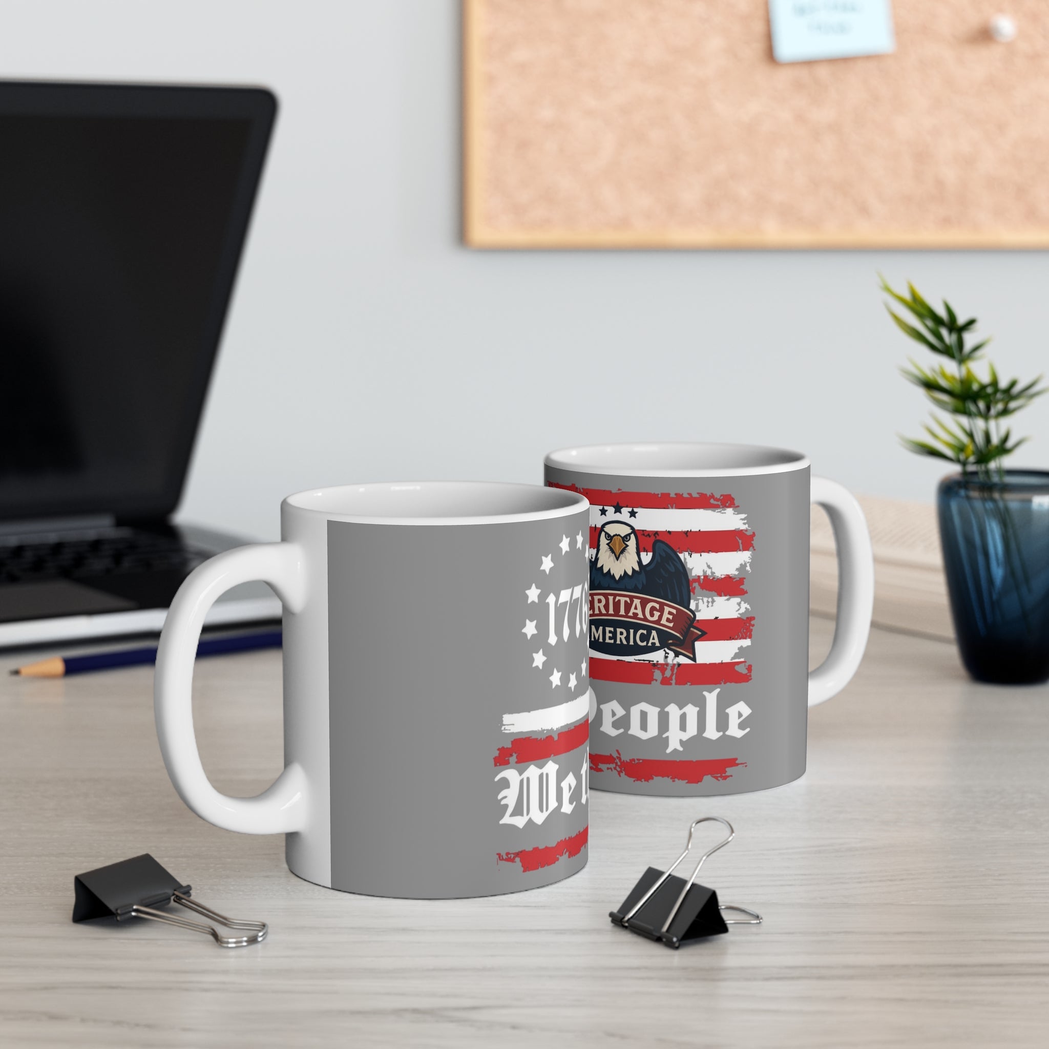 We the People Flag Eagle Mug | 1776 Heritage America Patriotic Coffee Cup
