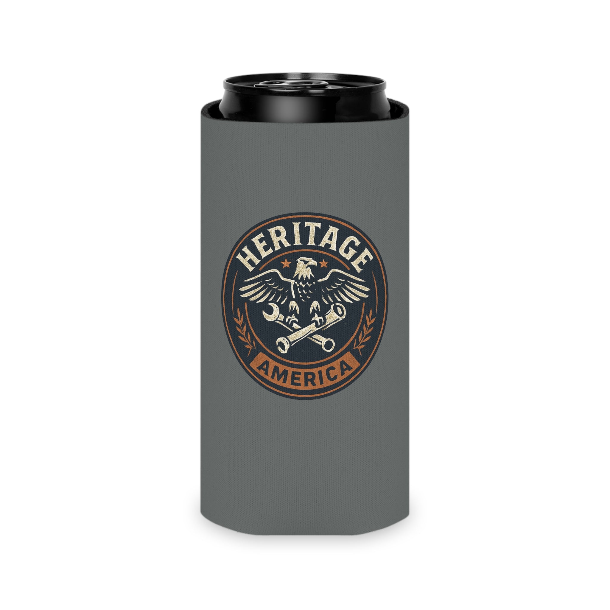 Garage Eagle Can Cooler - Gray