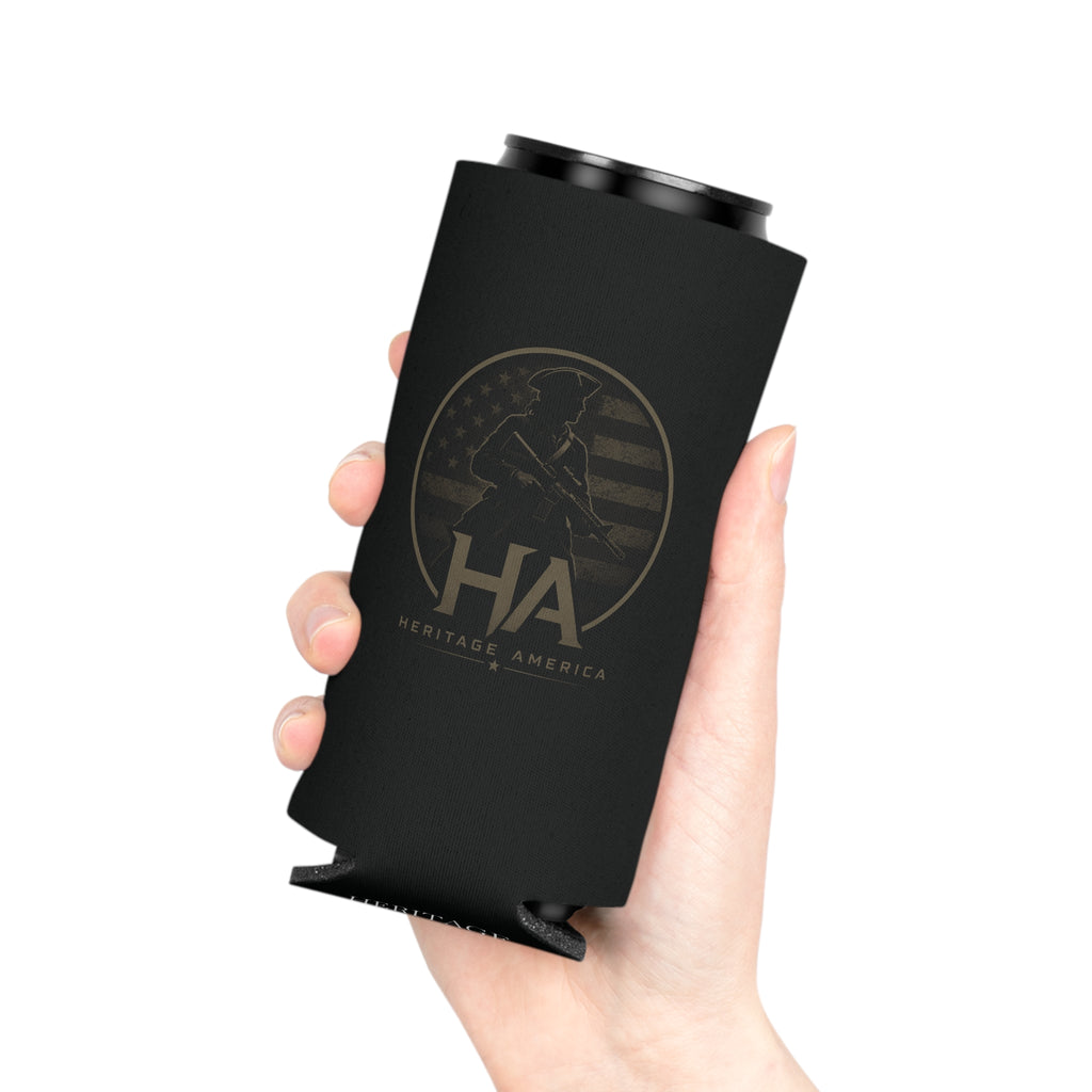 Heritage America Eagle Wrenches Can Cooler | Patriotic Vintage Badge
