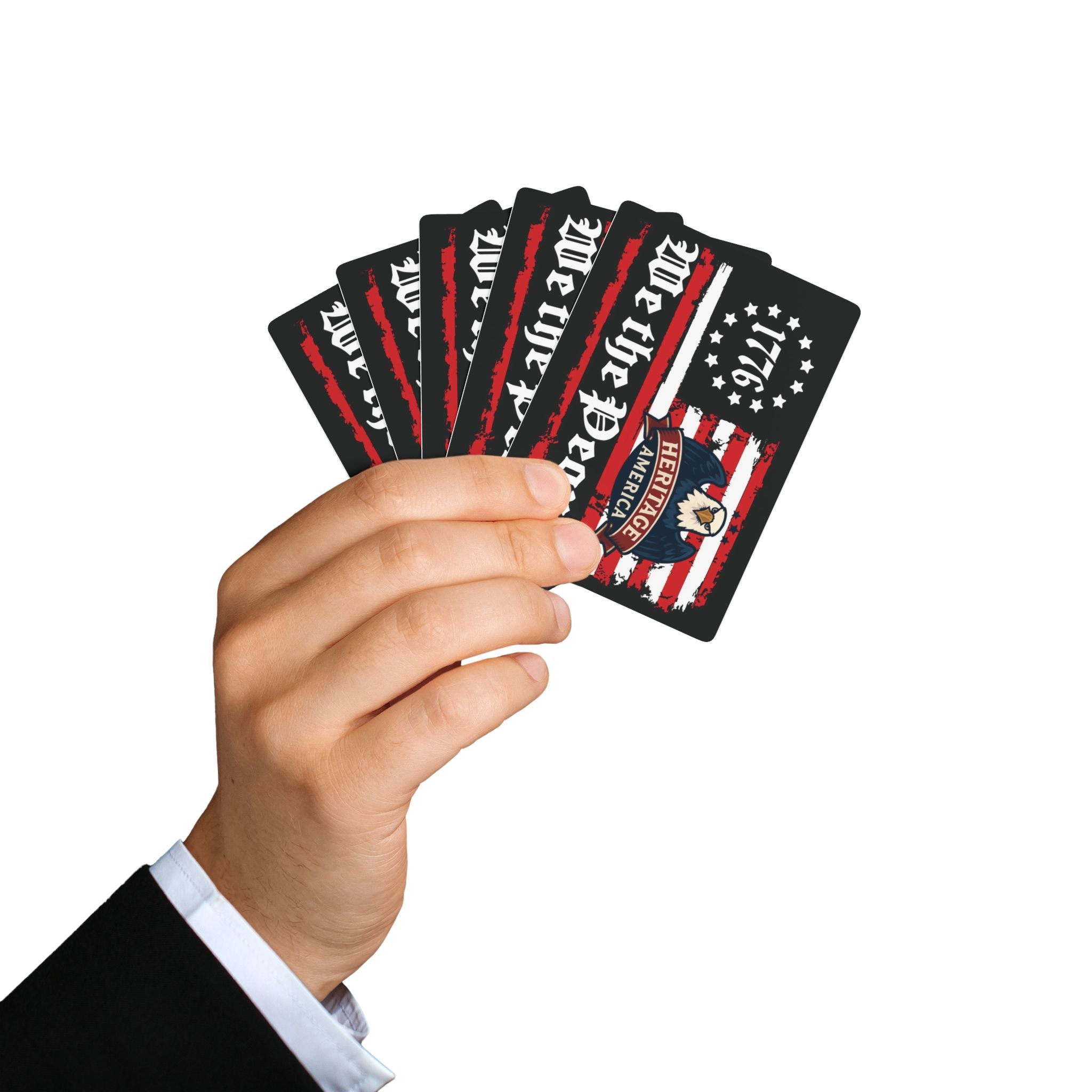 We the People 1776 American Flag Poker Playing Cards | Distressed Patriotic Deck