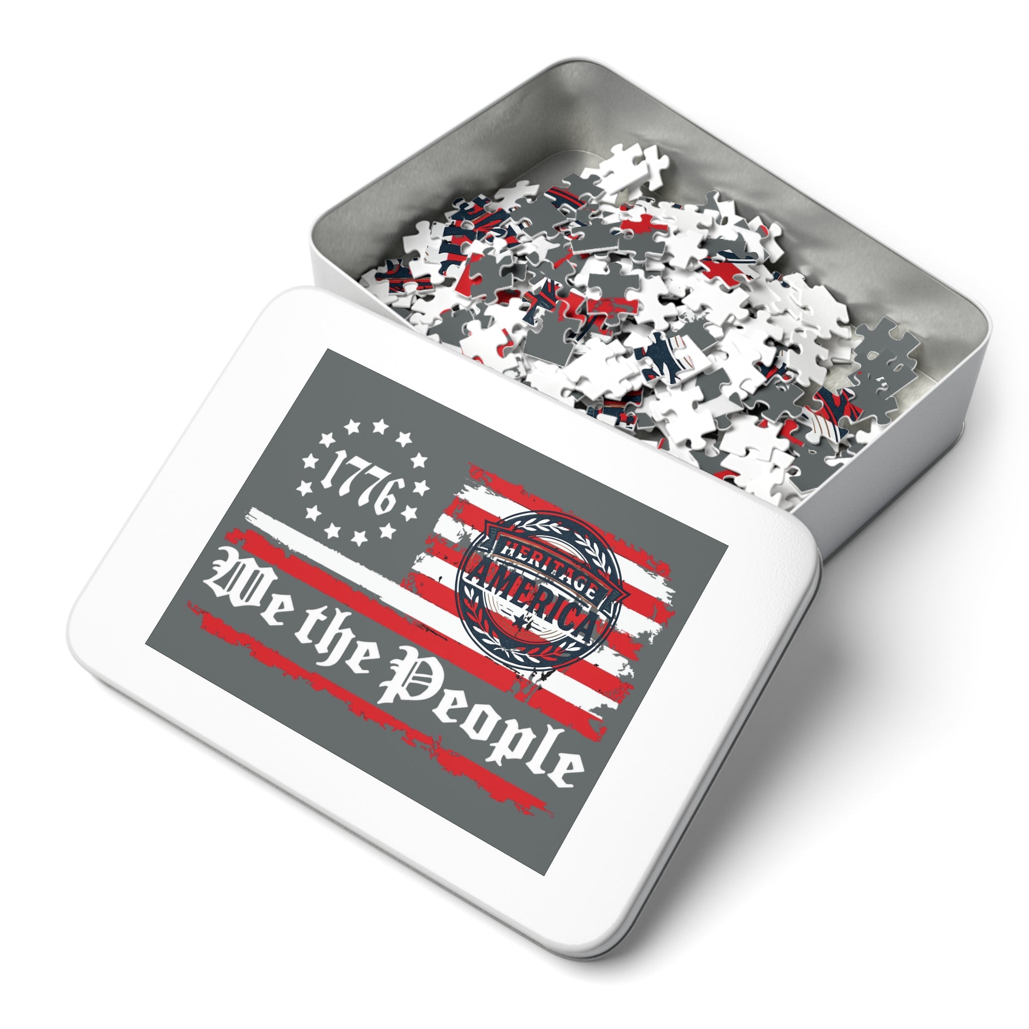 We the People Flag and Heritage America Logo Puzzle