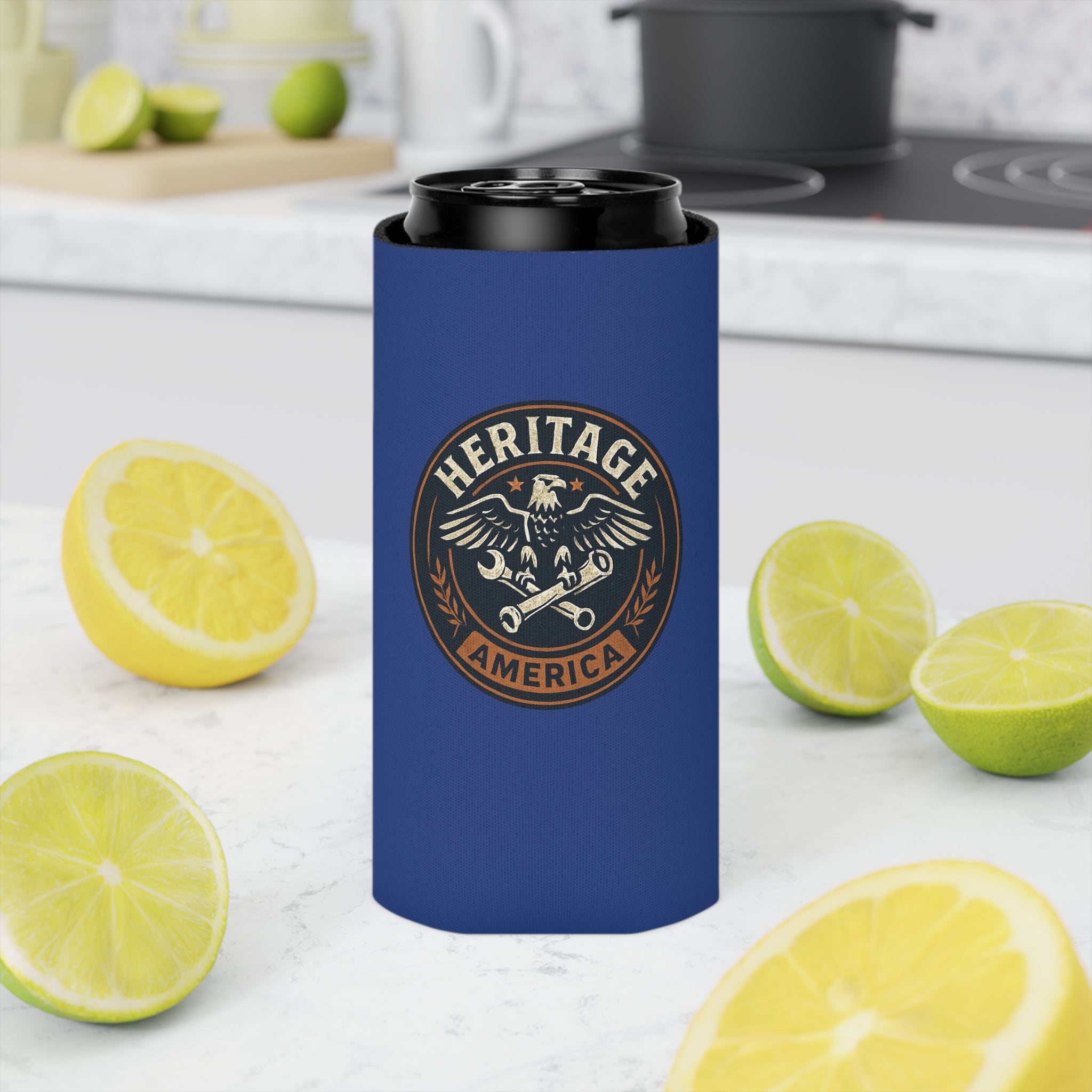 Garage Eagle Can Cooler - Blue