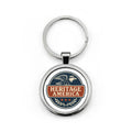 Original Logo Round Stainless Steel Keychain