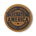 Heritage America Tan Ceramic Coaster