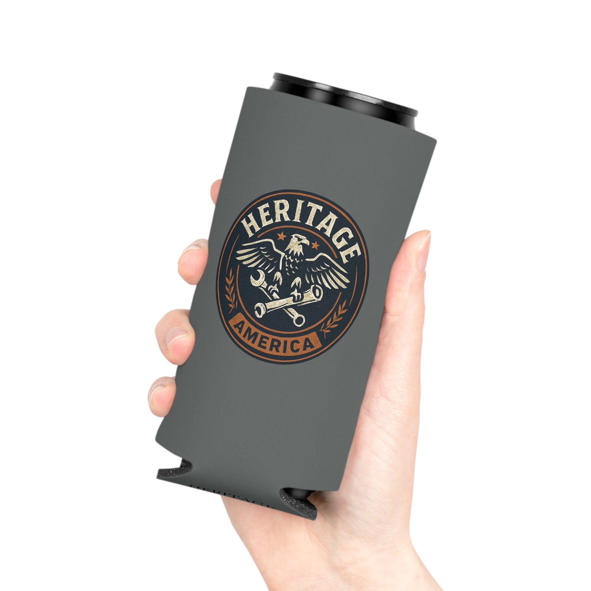 Garage Eagle Can Cooler - Gray