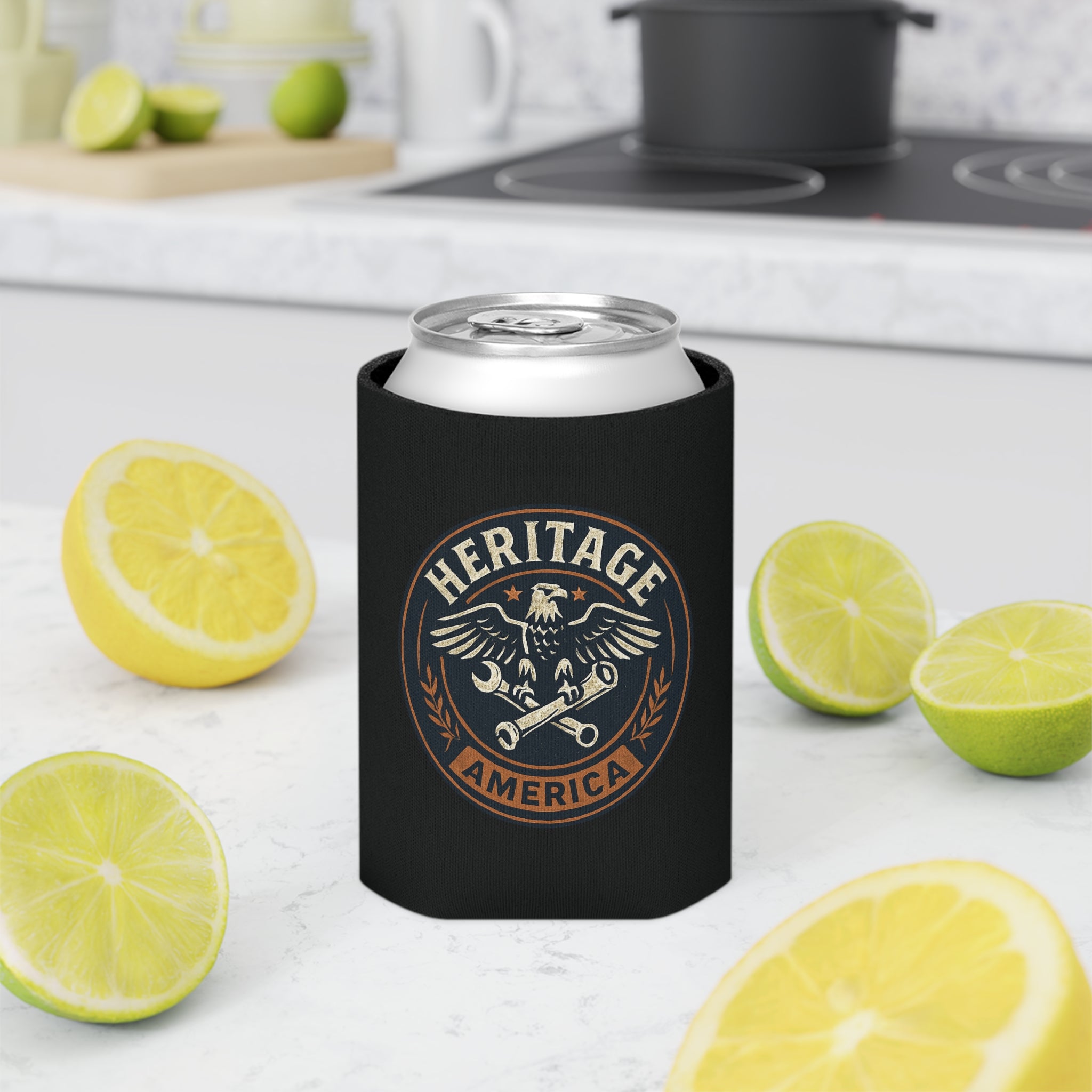 Garage Eagle Can Cooler - Black
