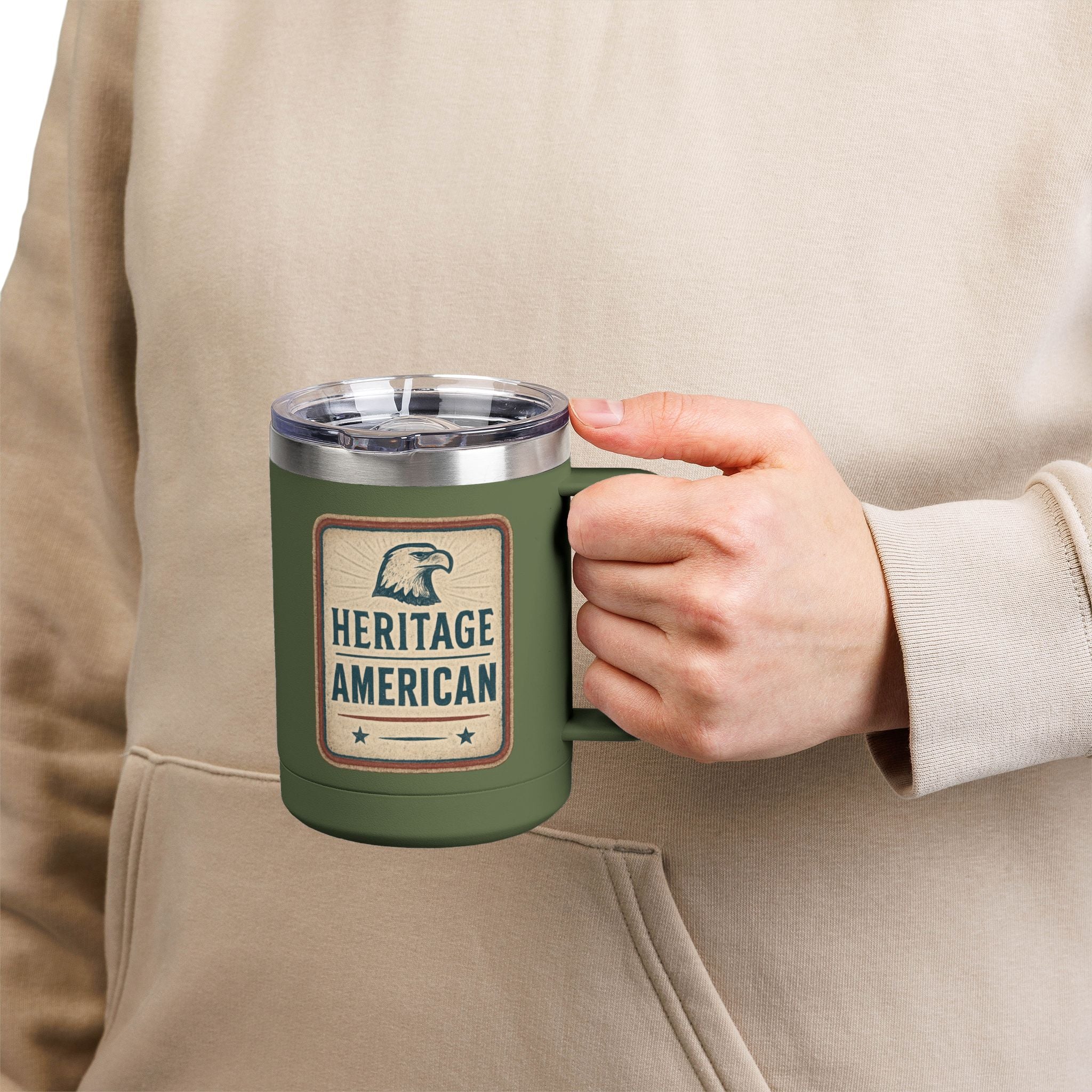 Heritage American Eagle Short Tumbler | 15oz Travel Mug
