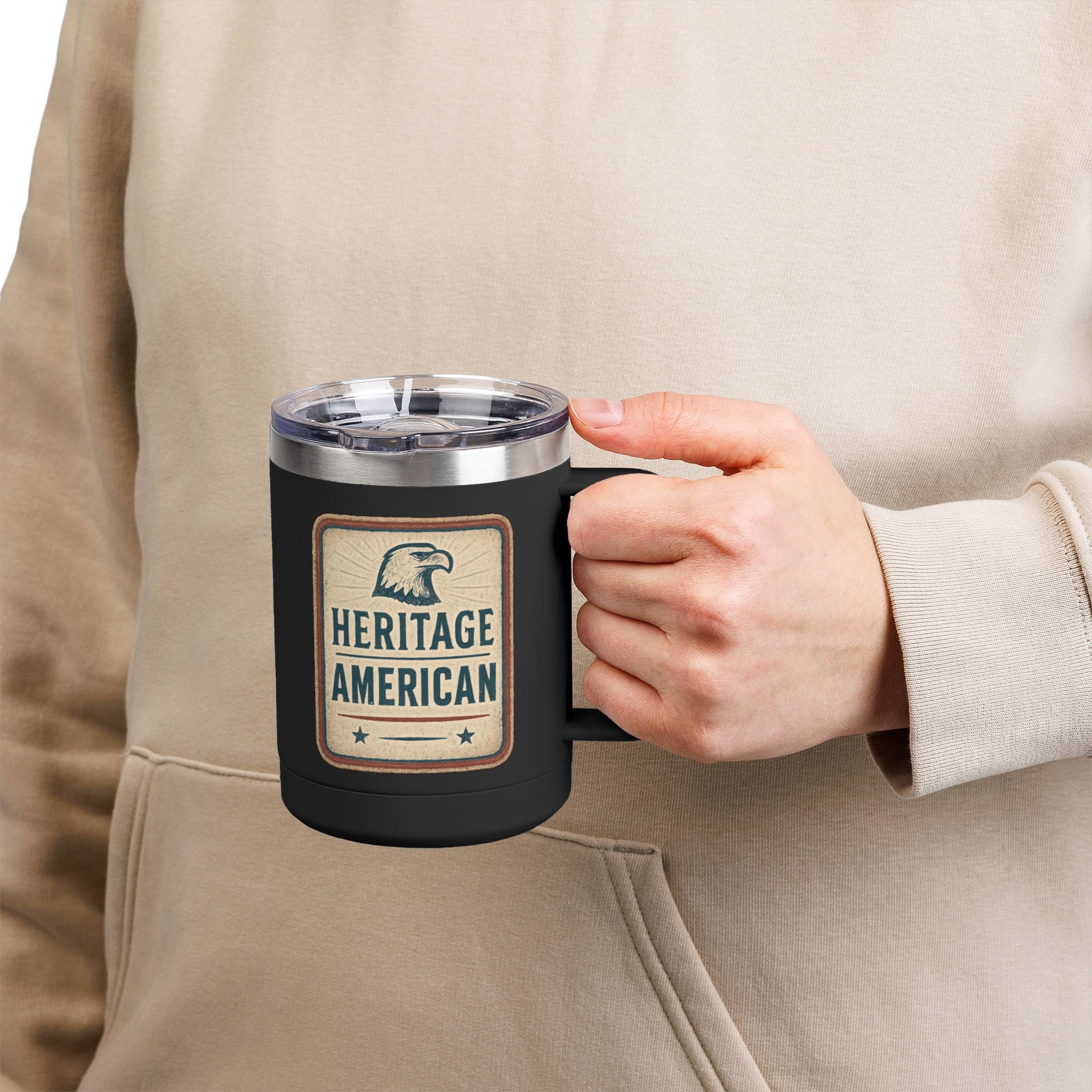 Heritage American Eagle Short Tumbler | 15oz Travel Mug