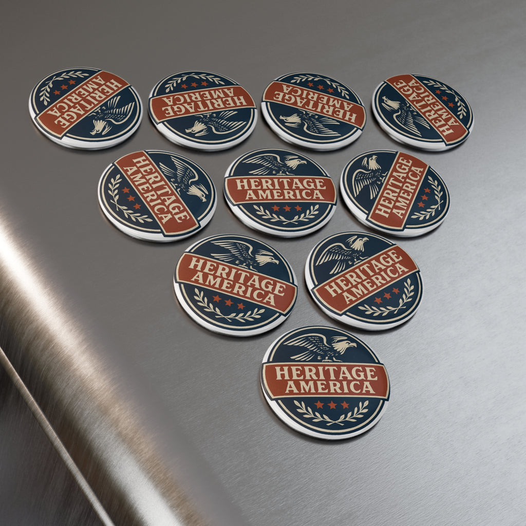 Original Logo Button Magnet, Round (1 & 10 pcs)