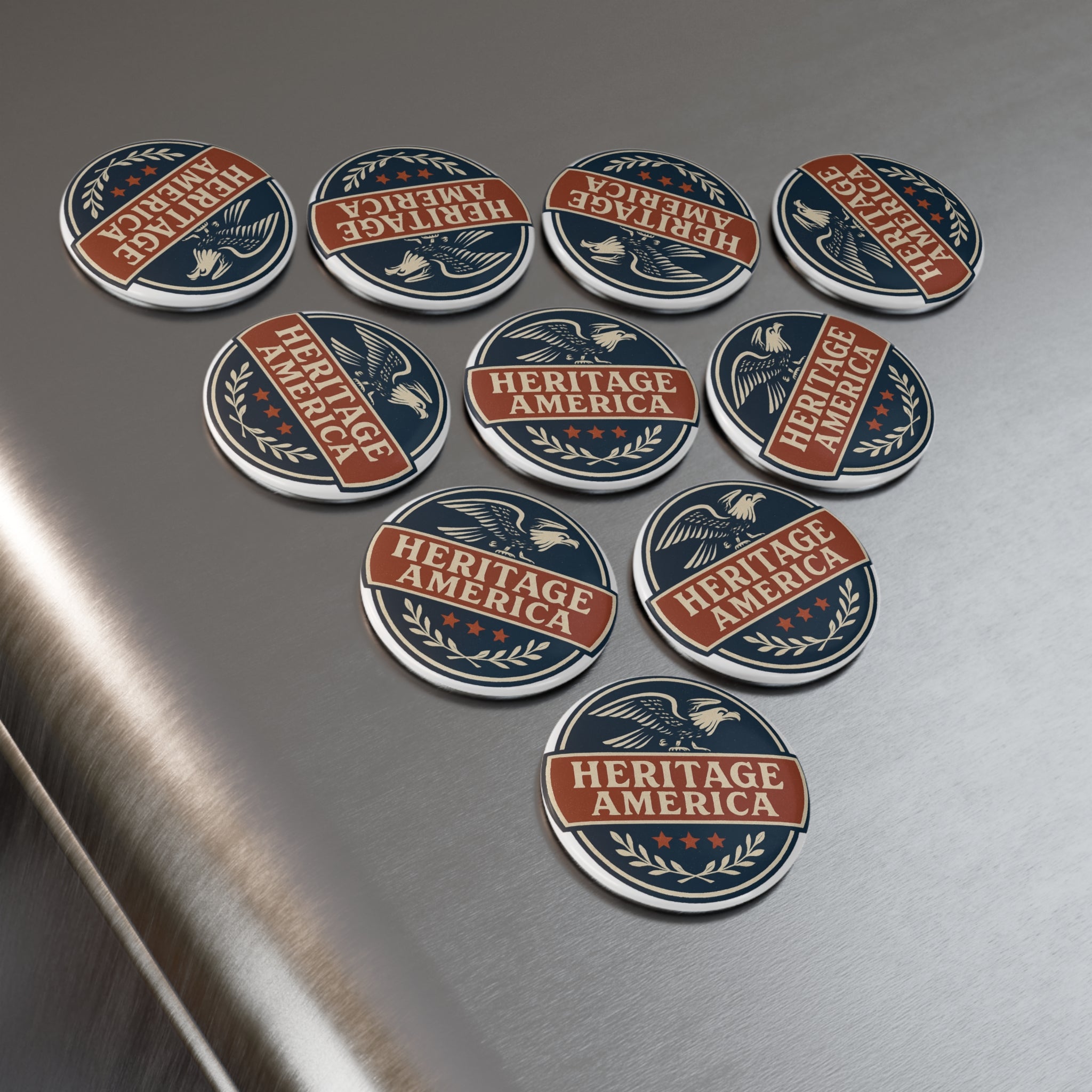 Original Logo Button Magnet, Round (1 & 10 pcs)