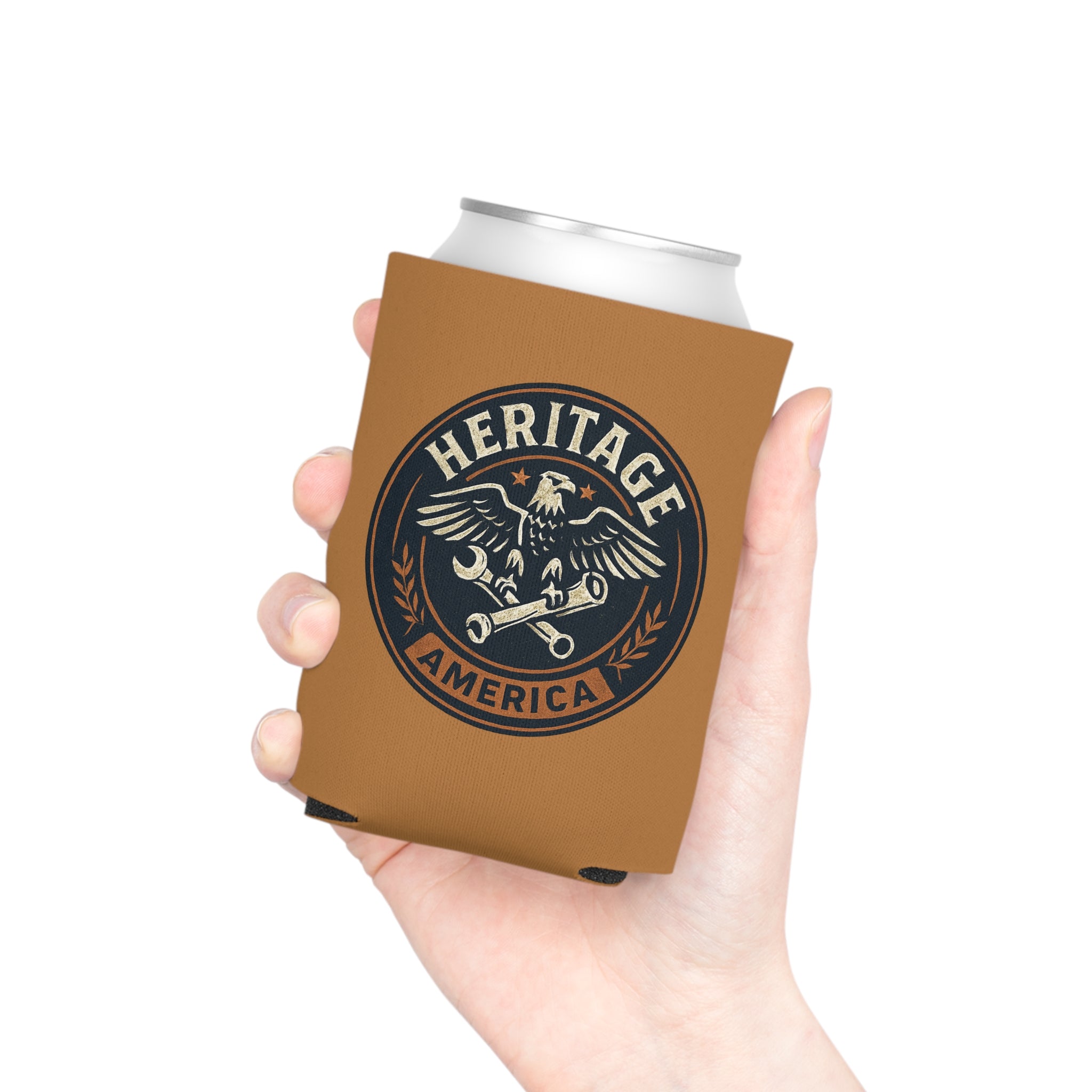 Garage Eagle Can Cooler - Light Brown