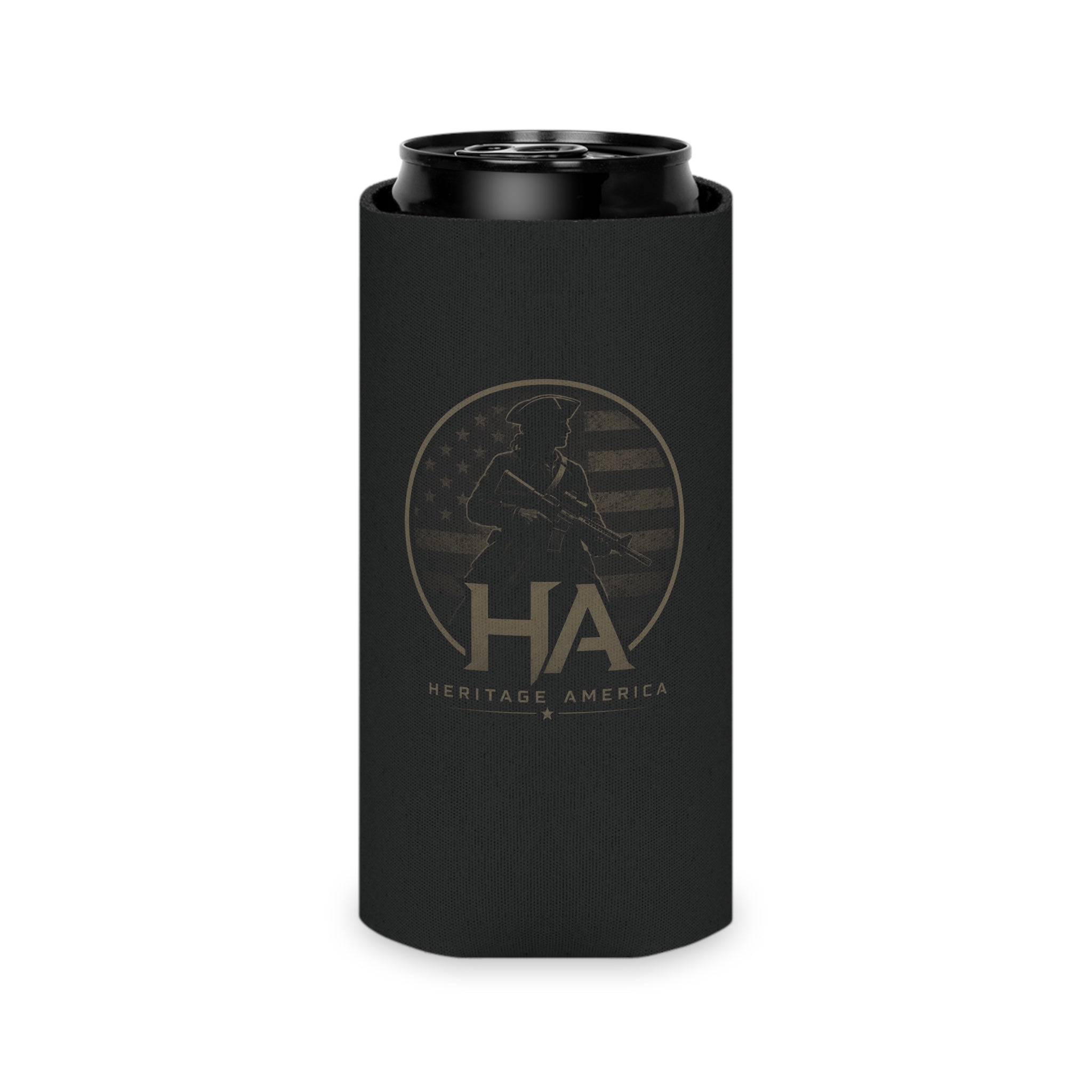 Heritage America Eagle Wrenches Can Cooler | Patriotic Vintage Badge