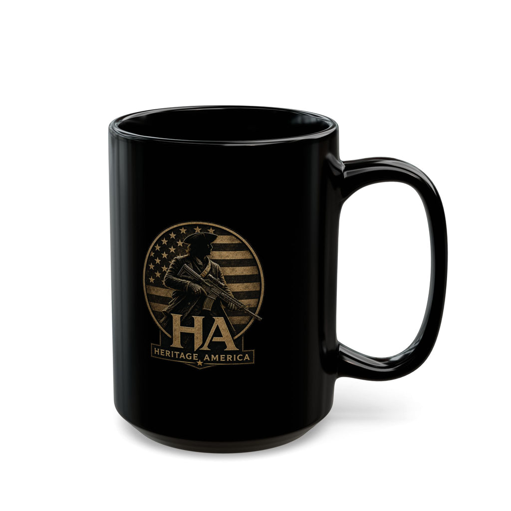 Minute Man Black Mug – Patriotic 11oz/15oz Coffee Cup