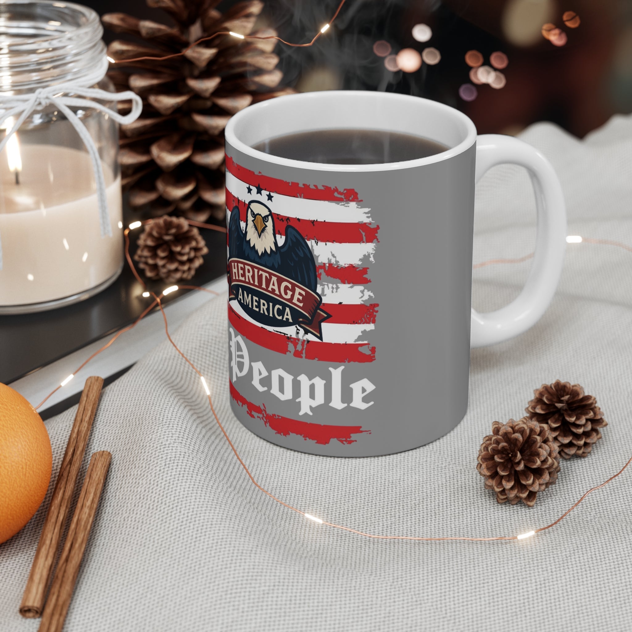 We the People Flag Eagle Mug | 1776 Heritage America Patriotic Coffee Cup