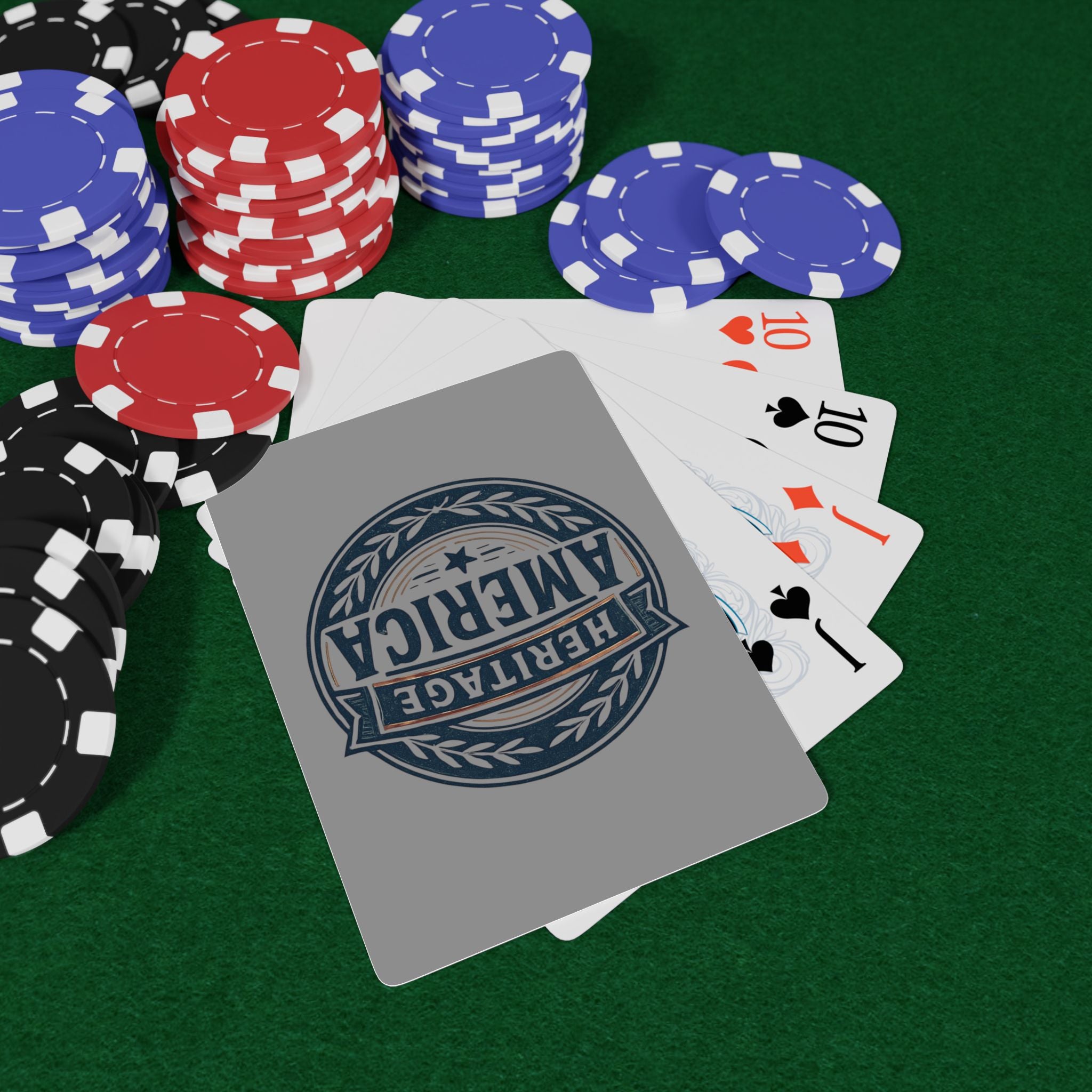 Heritage America Logo Playing Cards | Distressed Patriotic Deck