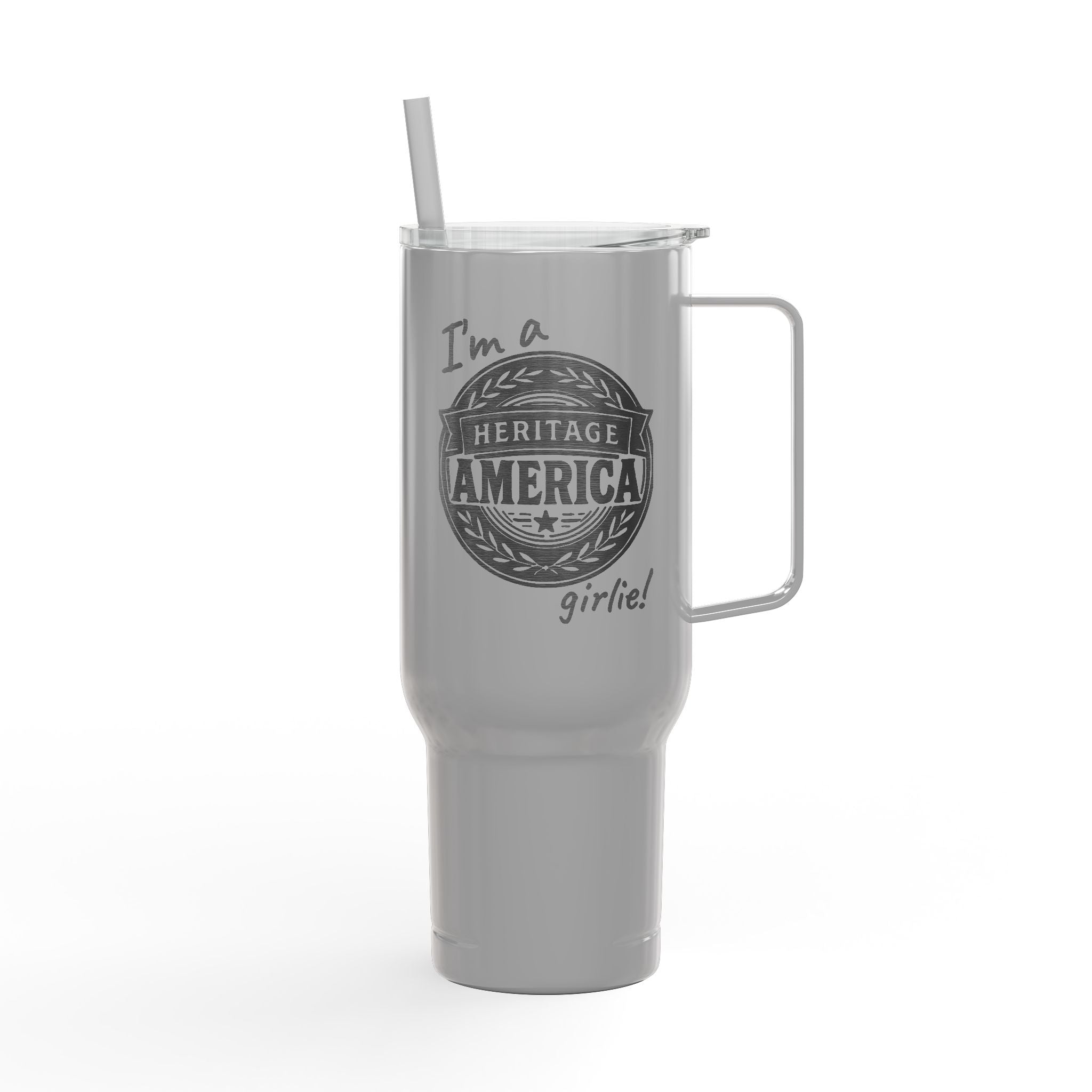 Heritage America girlie Mug | 40oz Insulated Engraved Tumbler with Lid