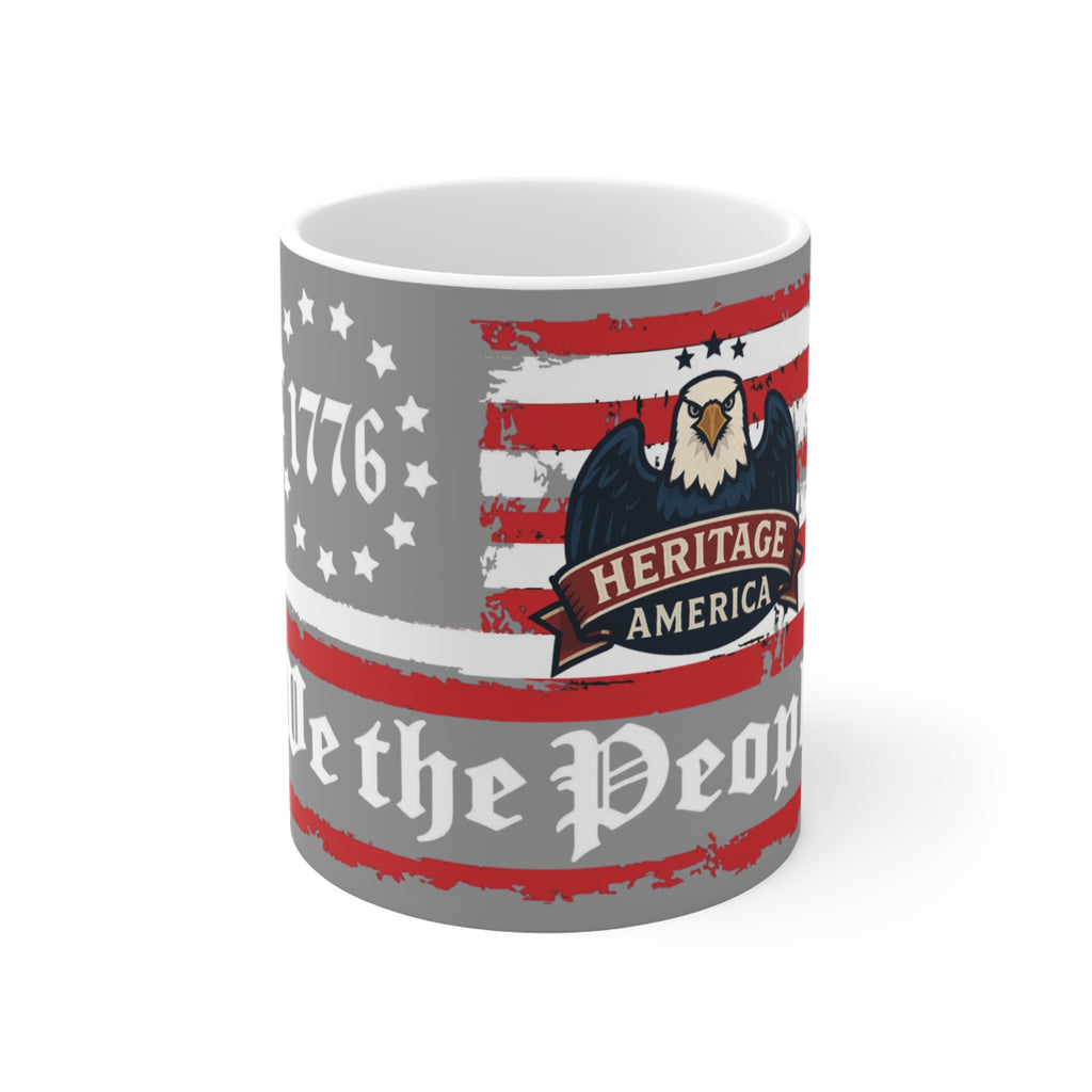 We the People Flag Eagle Mug | 1776 Heritage America Patriotic Coffee Cup