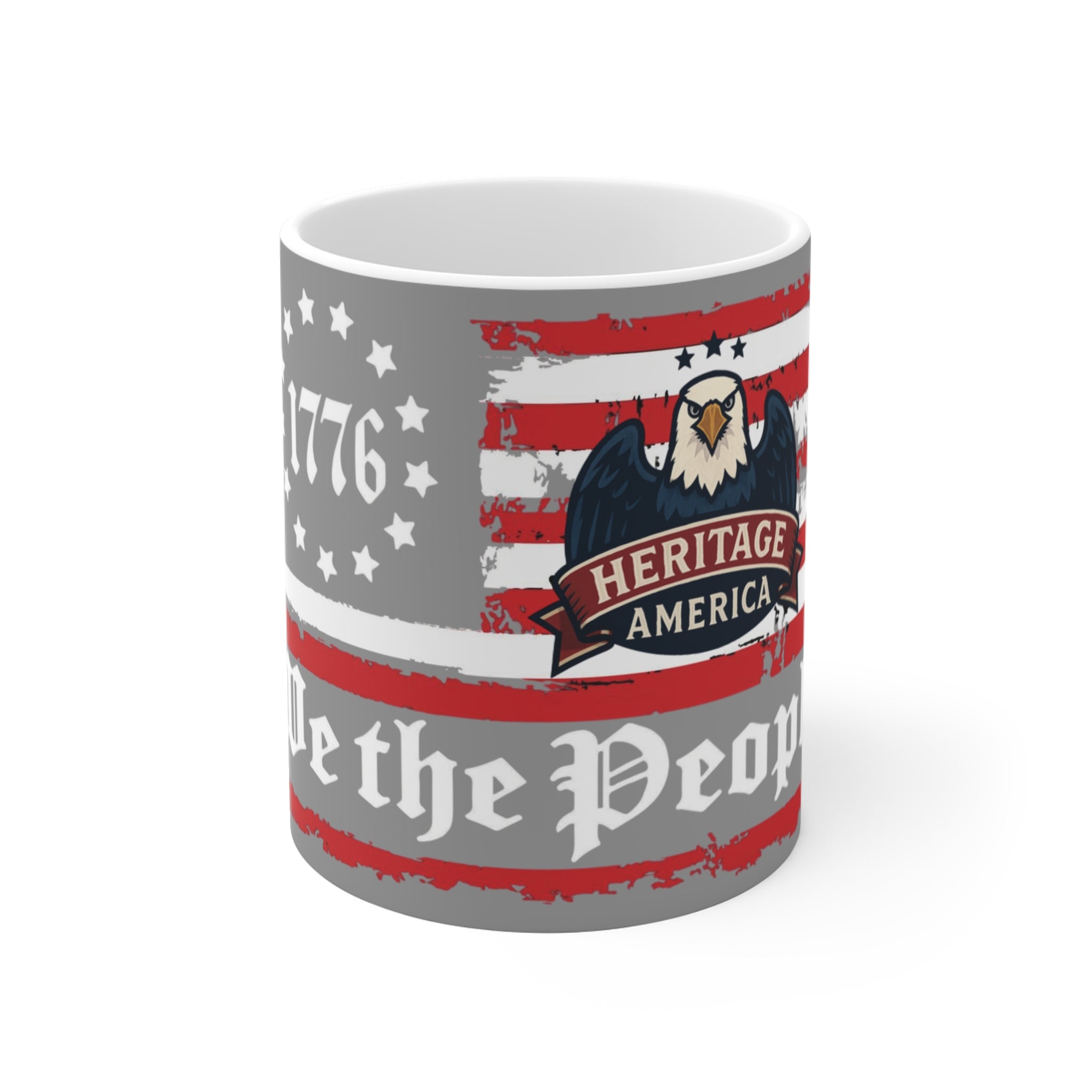 We the People Flag Eagle Mug | 1776 Heritage America Patriotic Coffee Cup