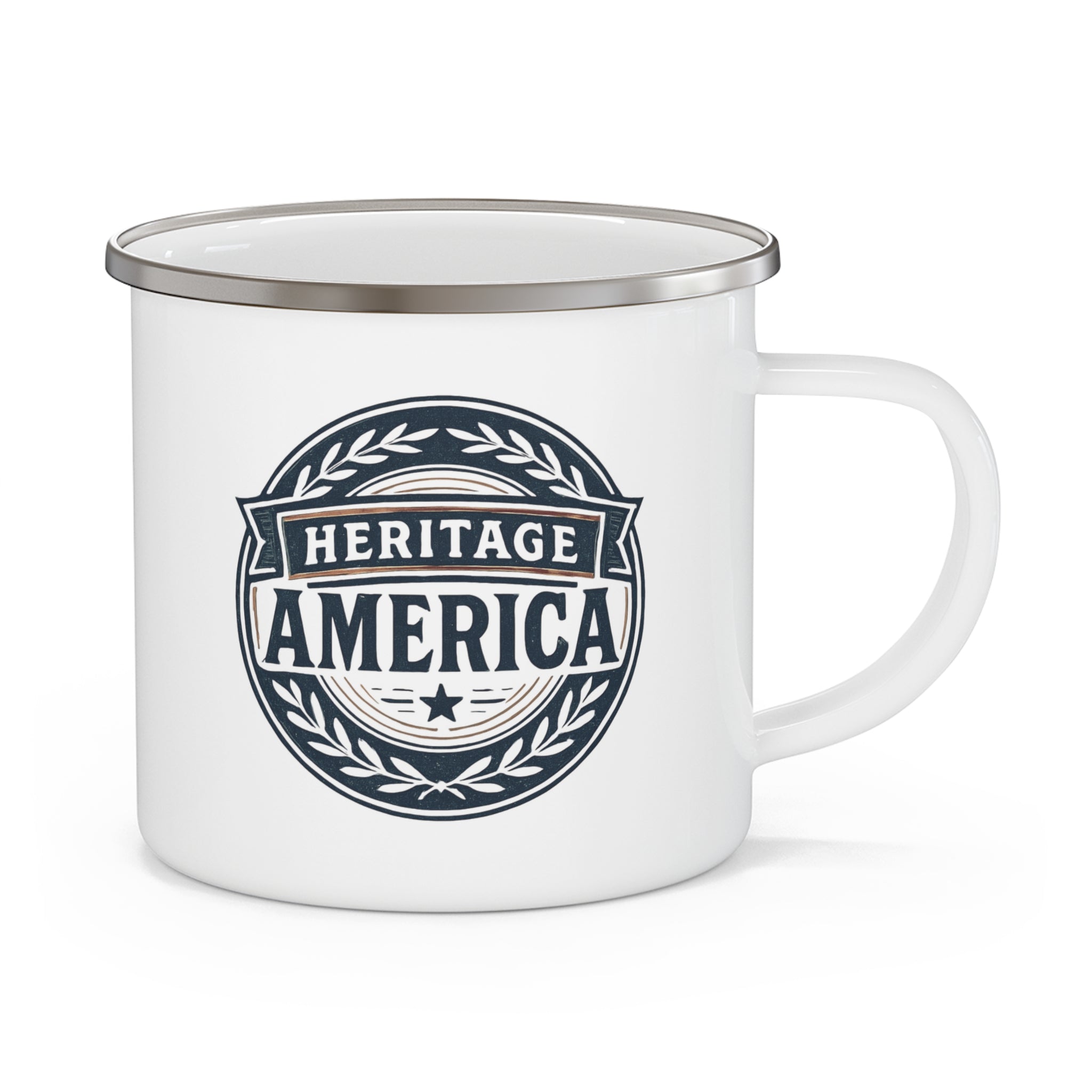 Heritage America Logo Enamel Camping Mug